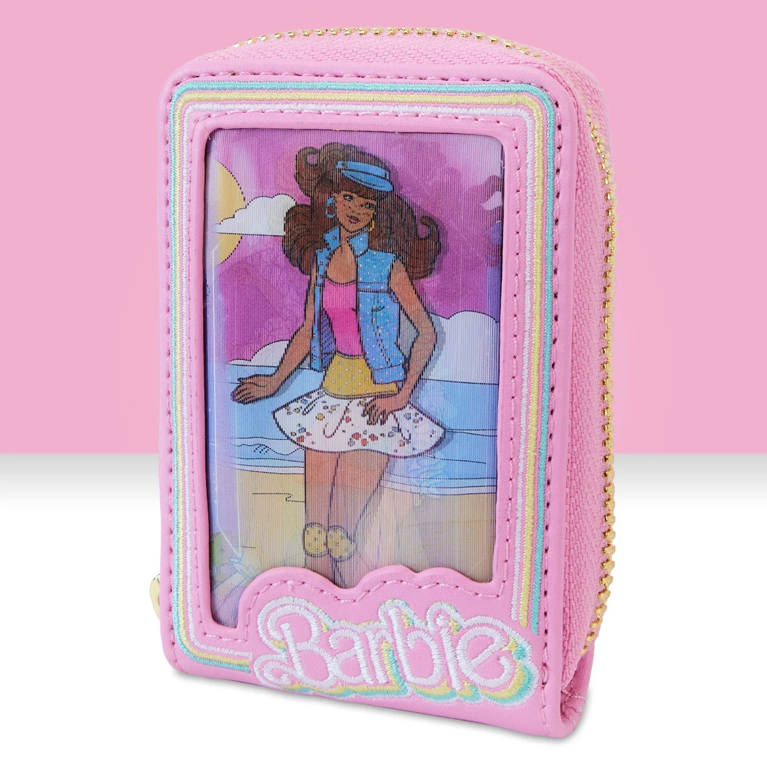 Loungefly x Barbie Doll Box Triple Lenticular Zip Around Wallet
