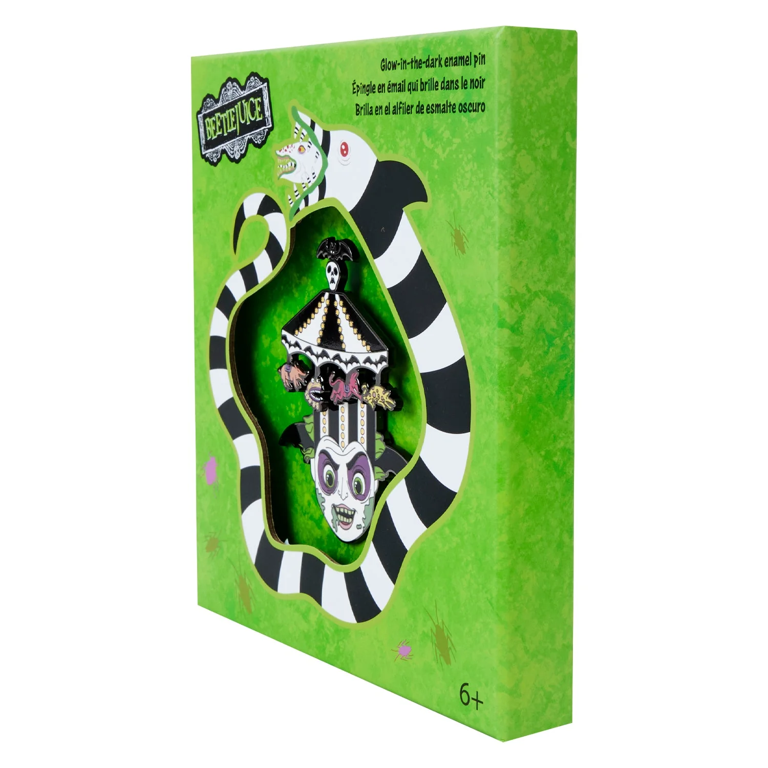 Loungefly x Beetlejuice Carousel Hat Sliding  3" Collector Box Pin - Image 5