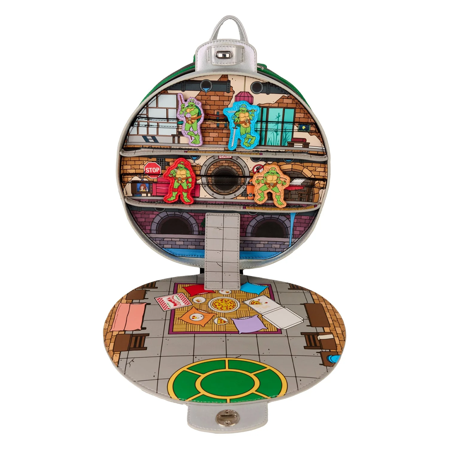 Loungefly x TMNT Manhole Cover Mini Backpack - Image 2