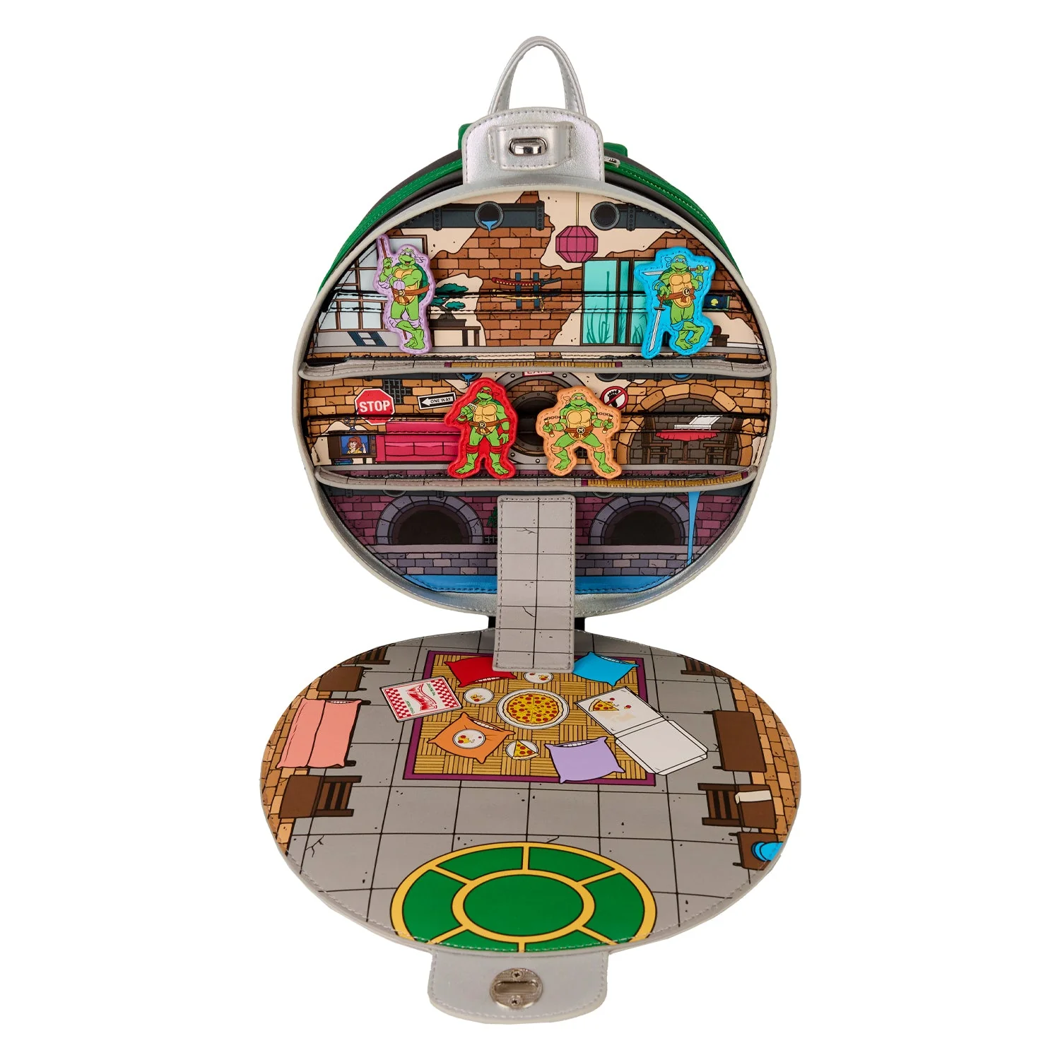 Loungefly x TMNT Manhole Cover Mini Backpack - Image 3