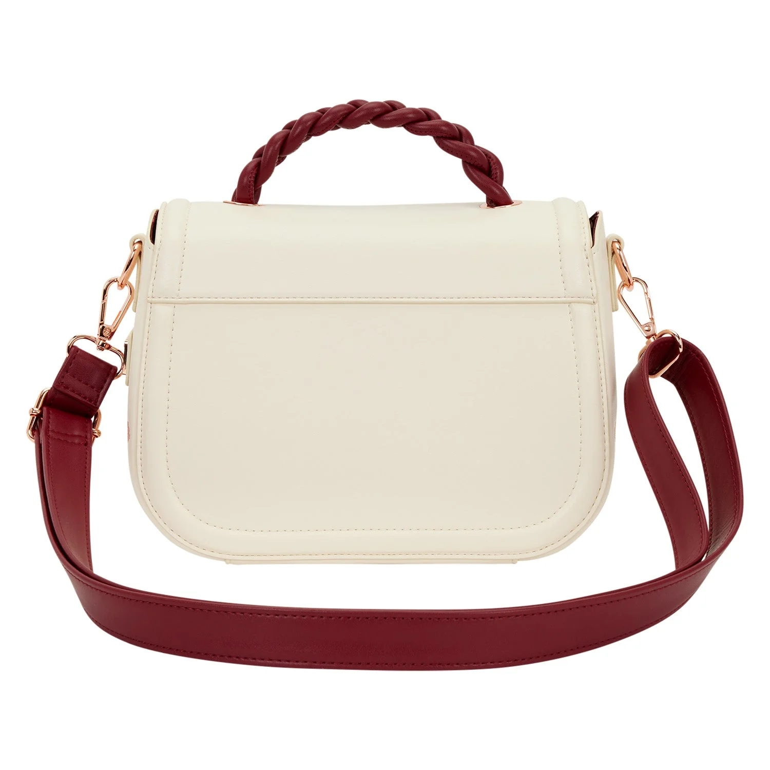 Loungefly Originals Cream & Red Floral Crossbody Bag - Image 3
