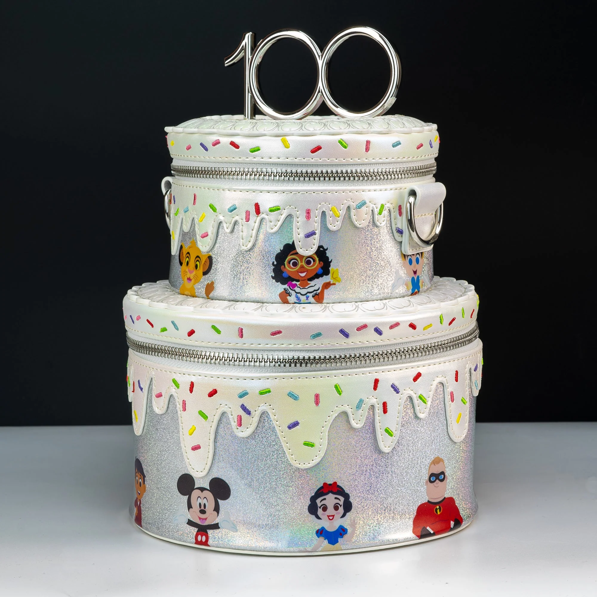 Loungefly x Disney 100th Celebration Cake Crossbody Bag