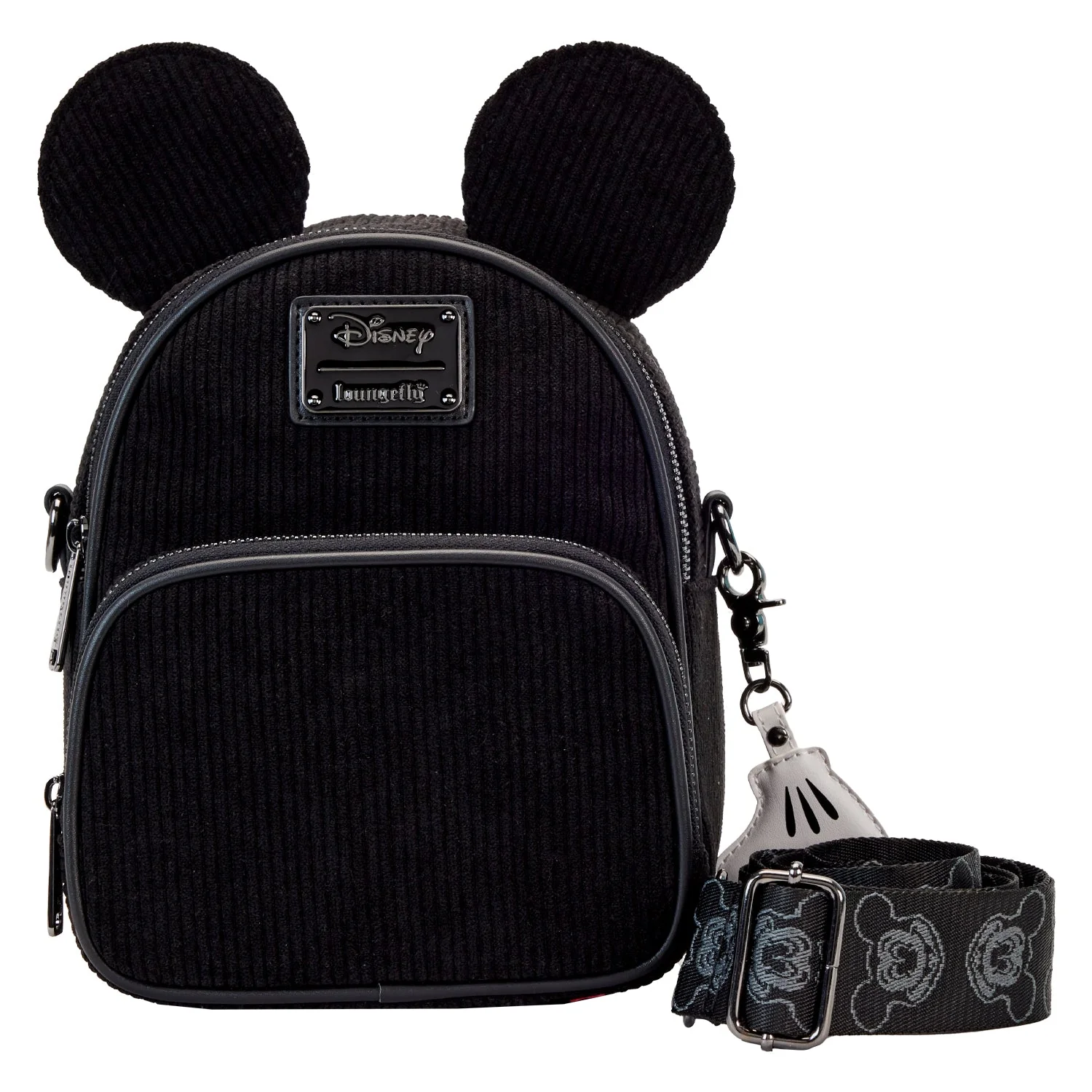 Loungefly x Disney - Disney 100 Mickey Mouse Corduroy Convertible Crossbody Bag - Image 2
