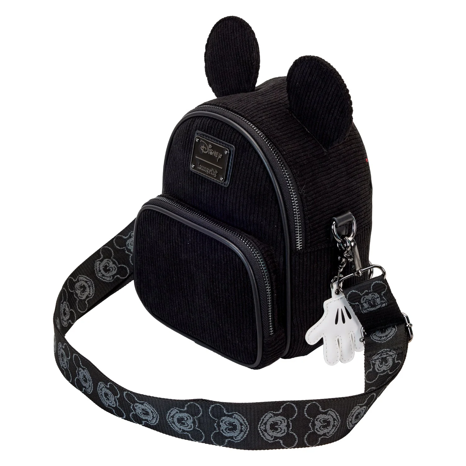 Loungefly x Disney - Disney 100 Mickey Mouse Corduroy Convertible Crossbody Bag - Image 4