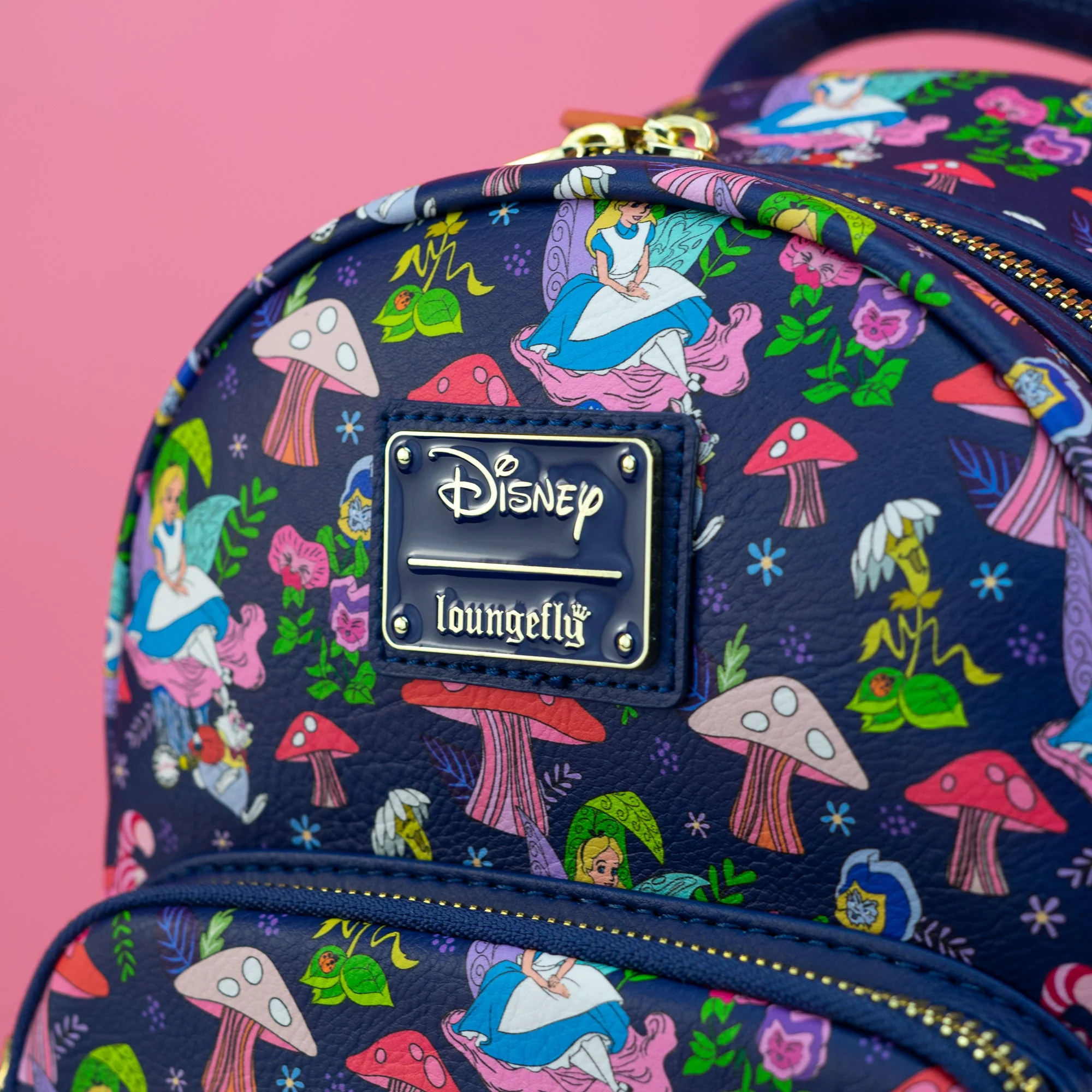 Loungefly x Disney Alice in Wonderland Characters AOP Mini Backpack (CC) - Image 2