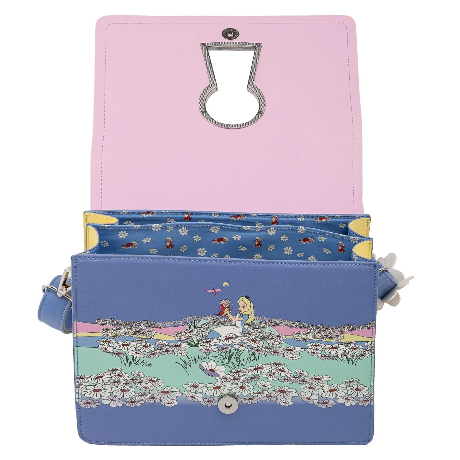 Loungefly x Disney Alice in Wonderland Key Hole Crossbody Bag - Image 3
