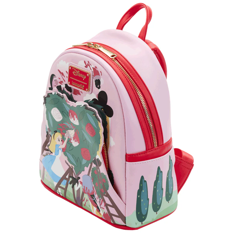 Loungefly x Disney Alice in Wonderland Painting The Roses Red Mini Backpack - Image 3