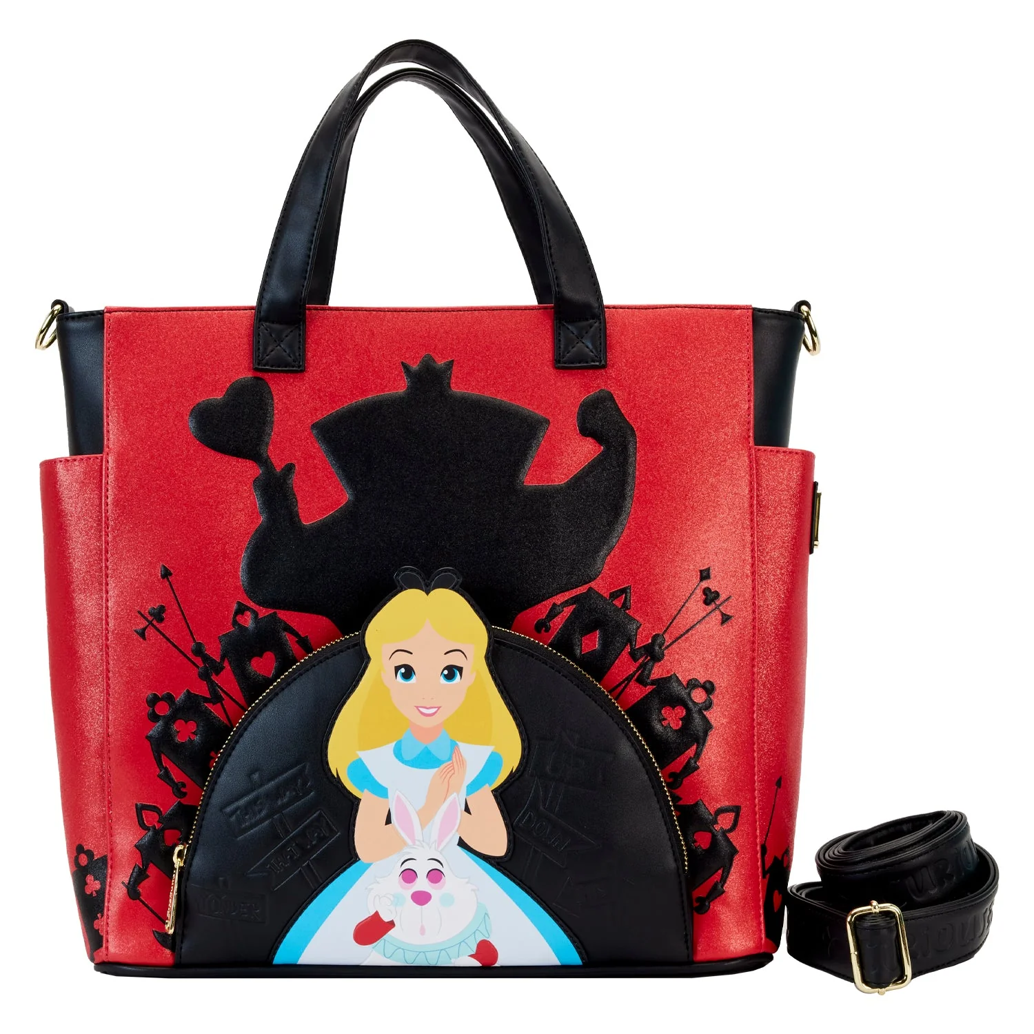 Loungefly x Disney Alice in Wonderland Villains Convertible Crossbody Bag - Image 2