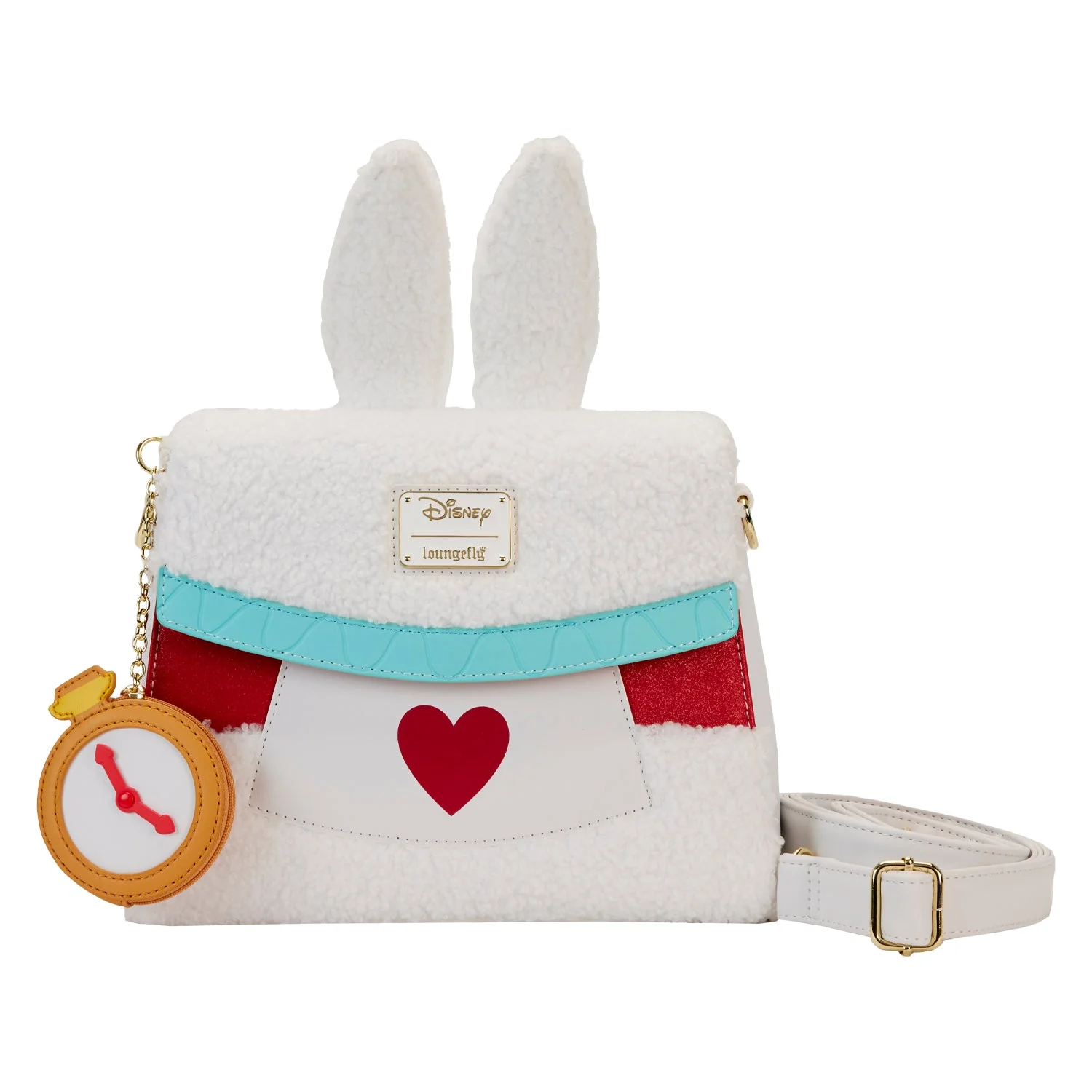 Loungefly x Disney Alice in Wonderland White Rabbit Cosplay Crossbody Bag - Image 2