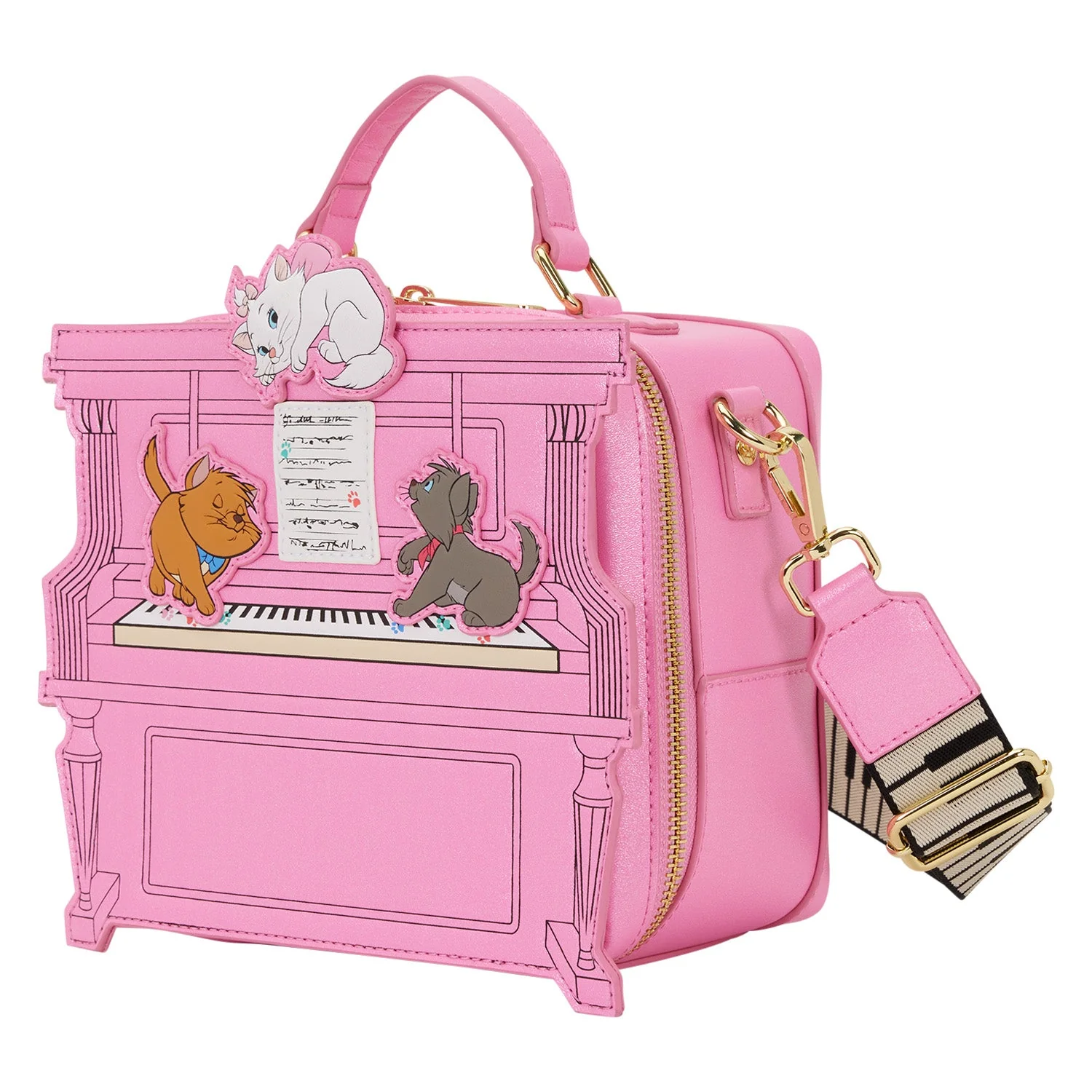 Loungefly x Disney Aristocats Figural Piano Crossbody Bag - Image 2