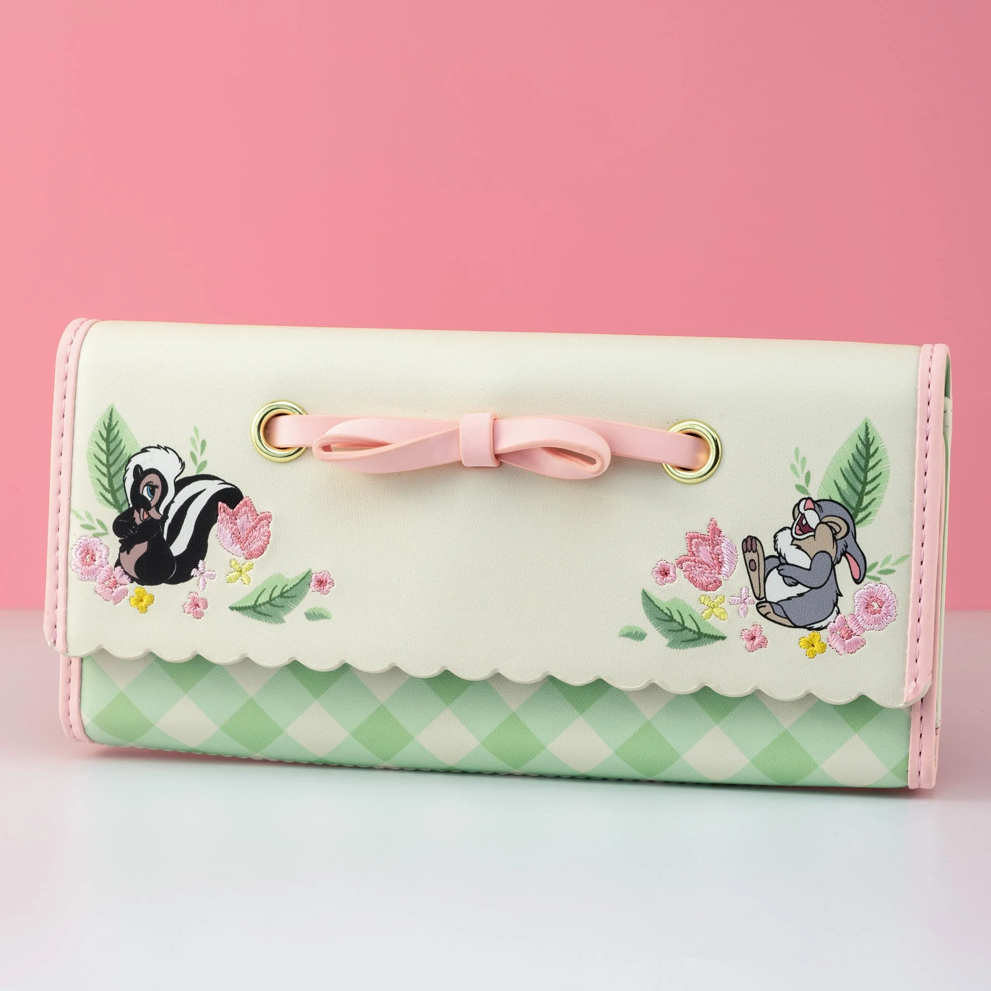 Loungefly x Disney Bambi Spring Time Gingham Tri-fold Purse