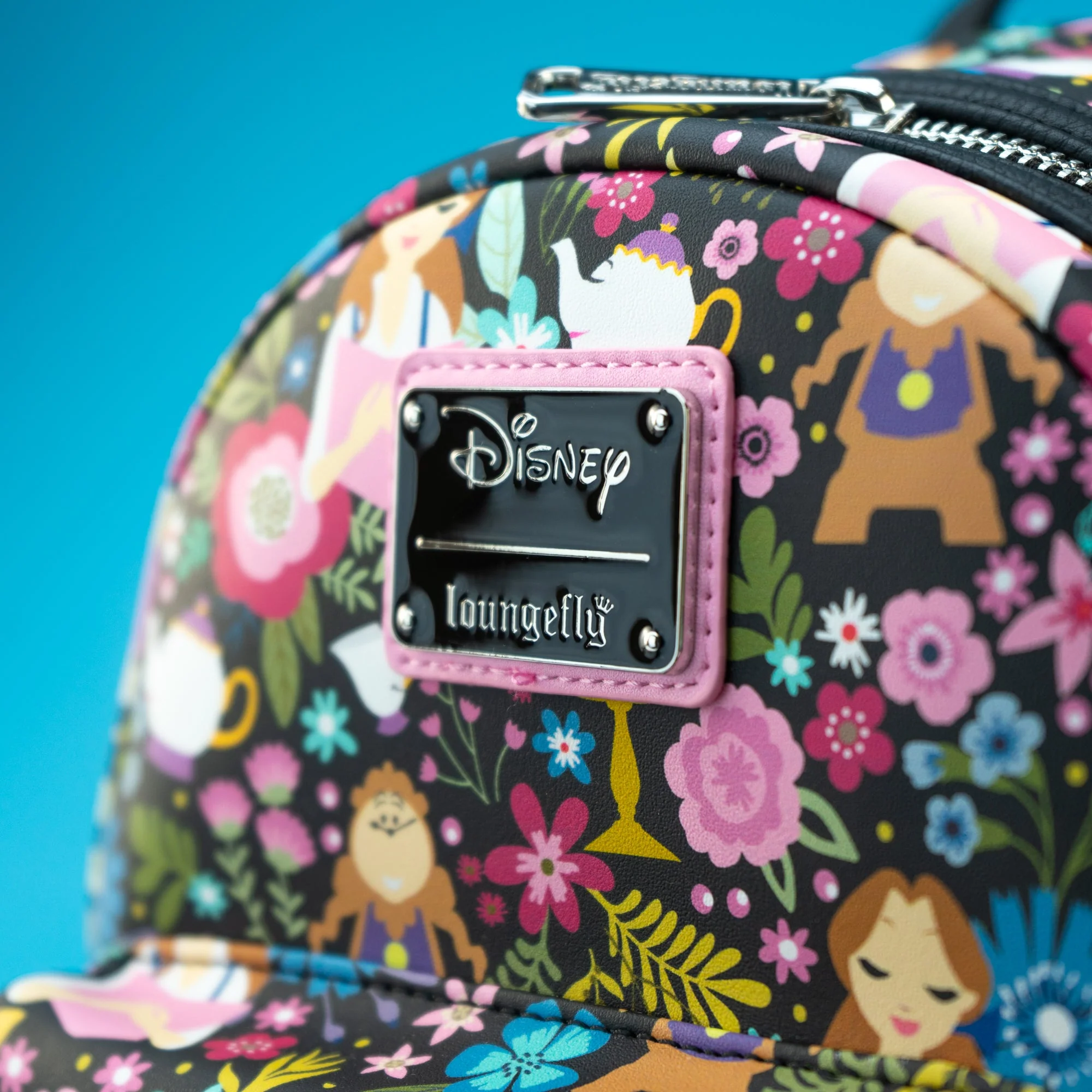 Loungefly x Disney Beauty and The Beast Belle Floral Print Mini Backpack - Image 2
