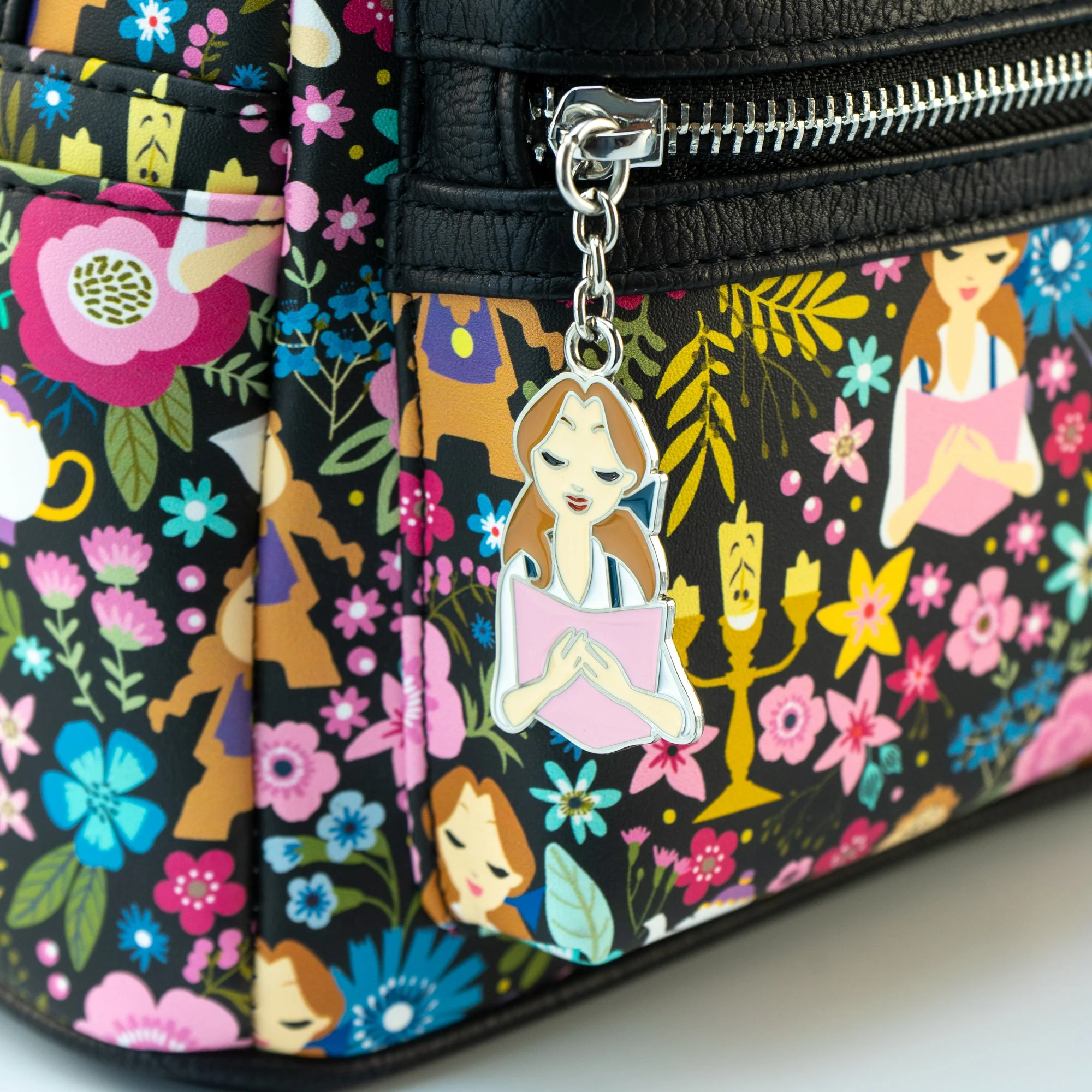 Loungefly x Disney Beauty and The Beast Belle Floral Print Mini Backpack - Image 3