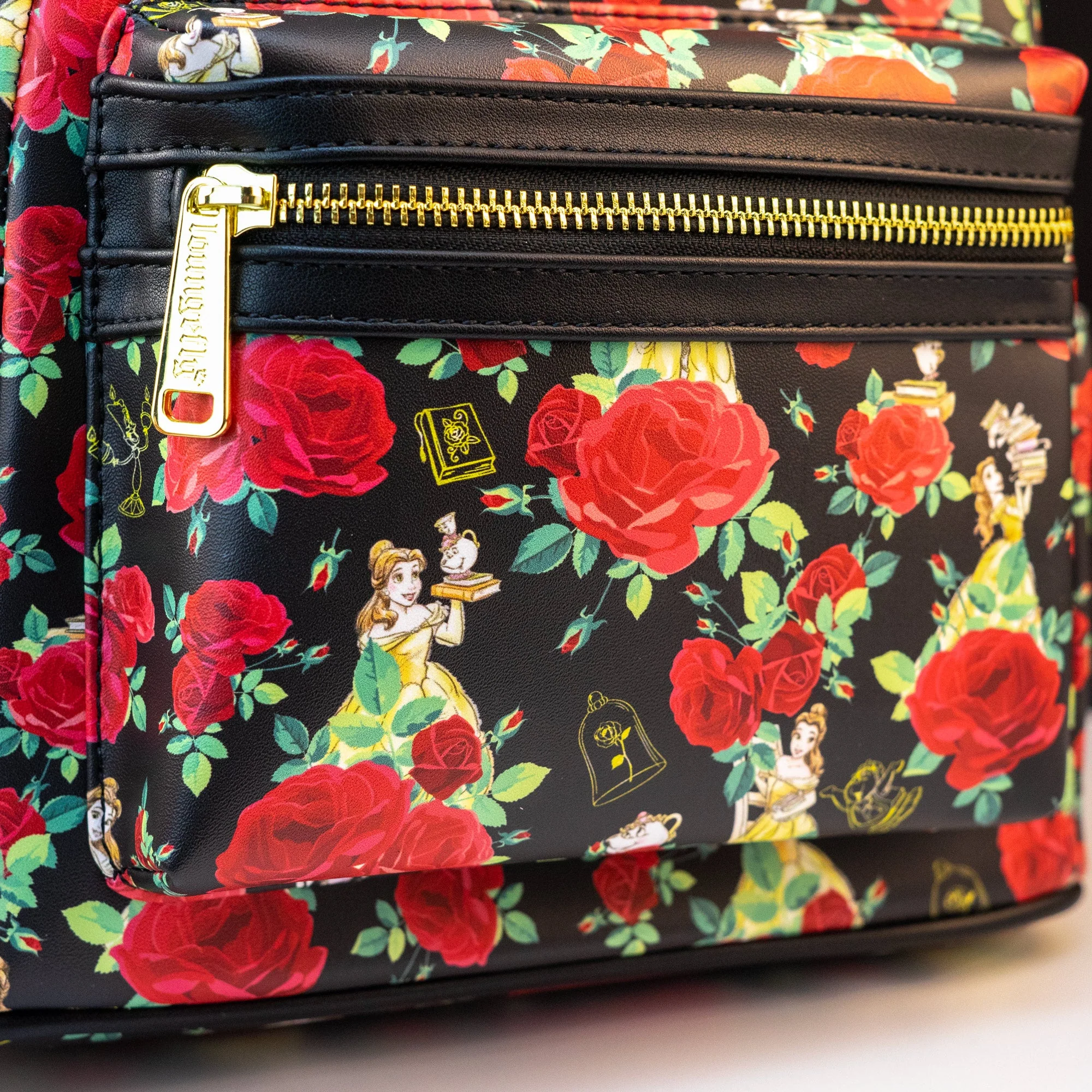 Loungefly x Disney Beauty and the Beast Belle Roses Mini Backpack - Image 3
