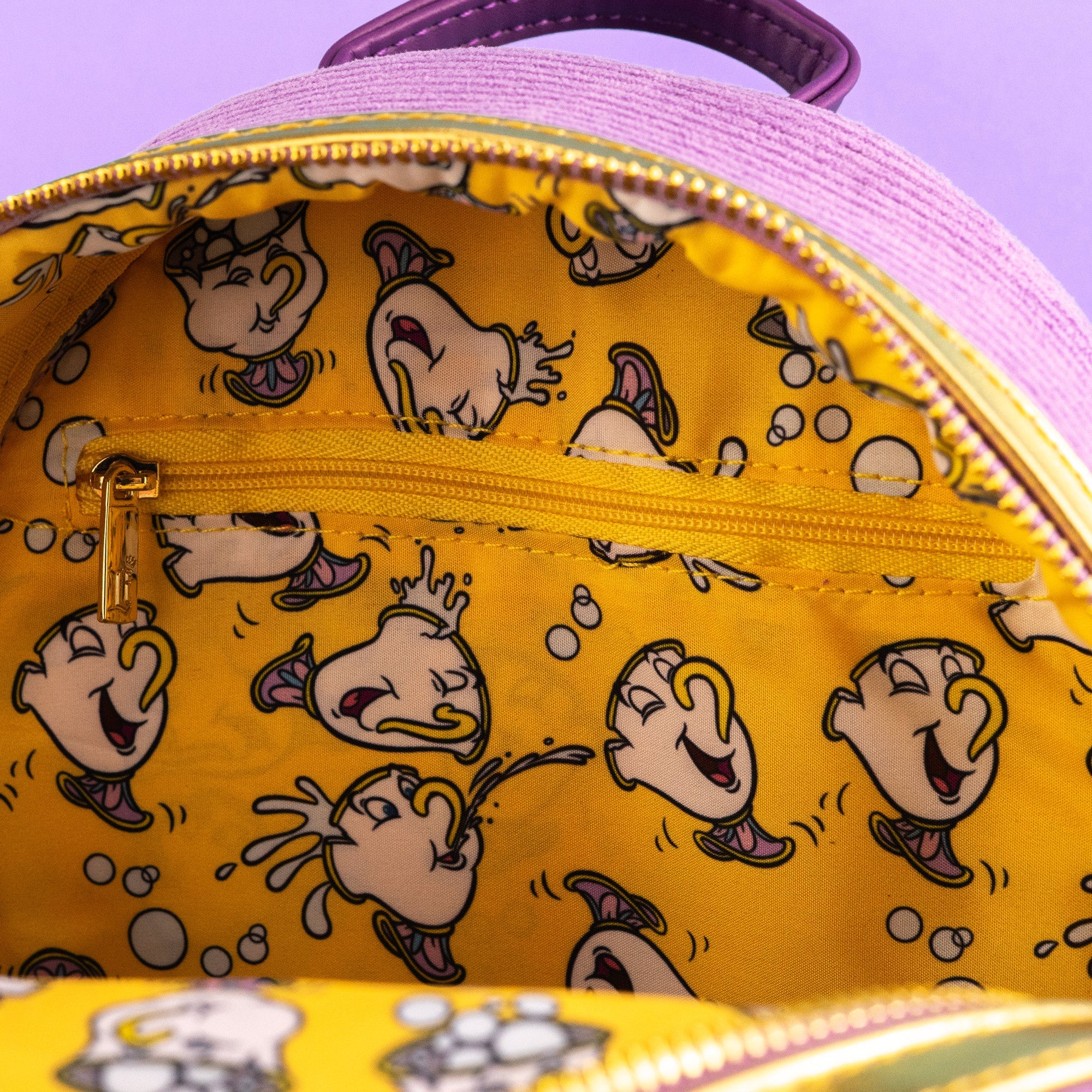 Loungefly x Disney Beauty and the Beast Chip Corduroy Mini Backpack - Image 7