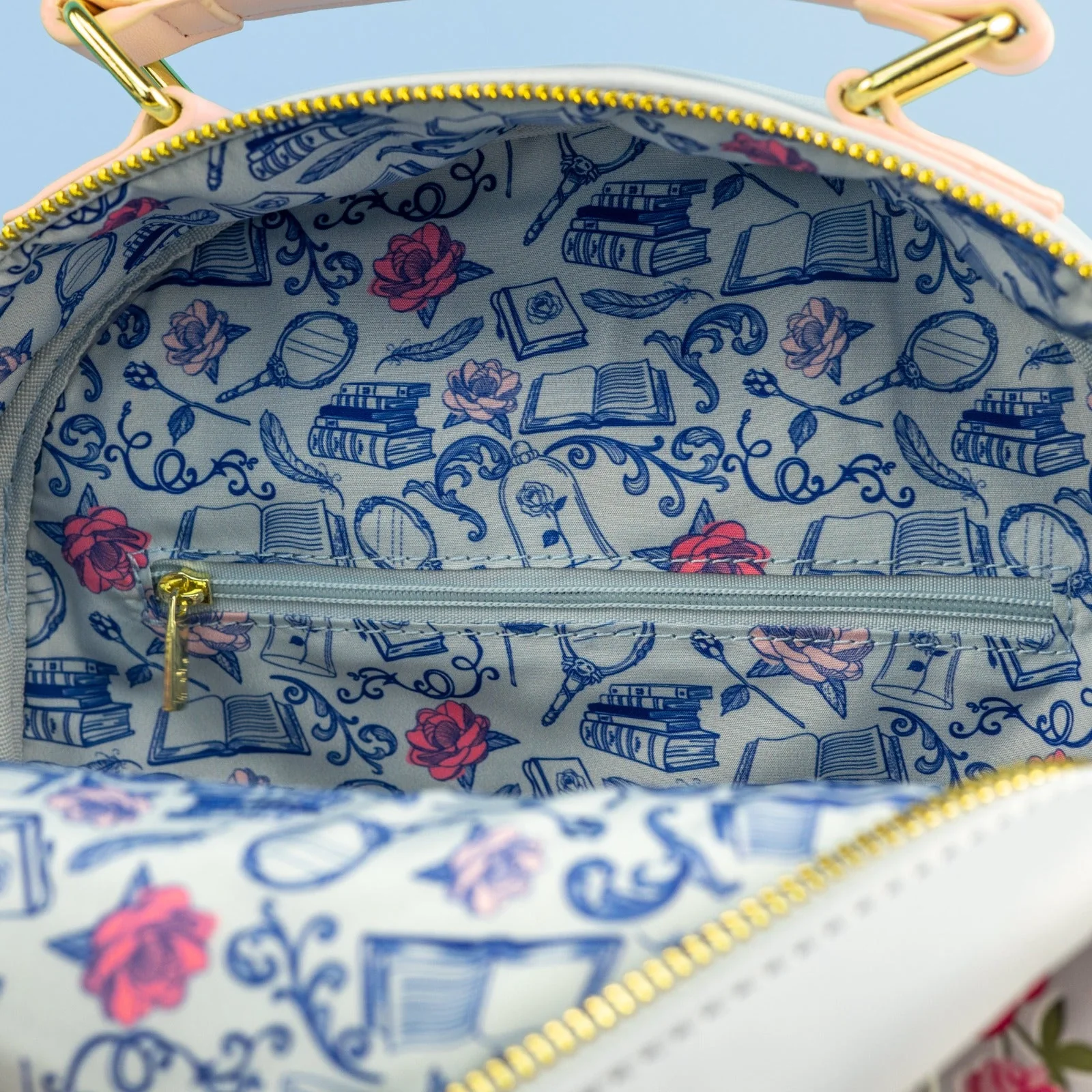 Loungefly x Disney Beauty and The Beast Floral Mirror Mini Backpack - Image 10