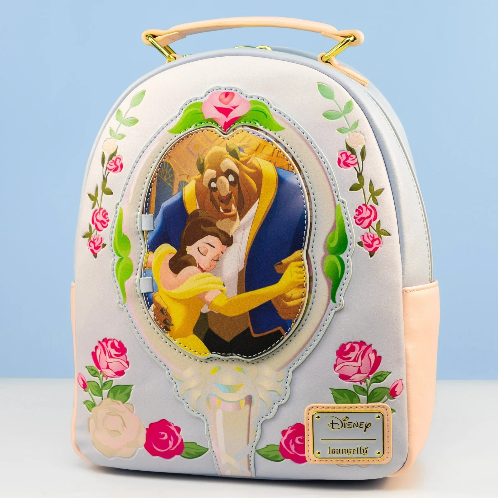 Loungefly x Disney Beauty and The Beast Floral Mirror Mini Backpack - Image 2