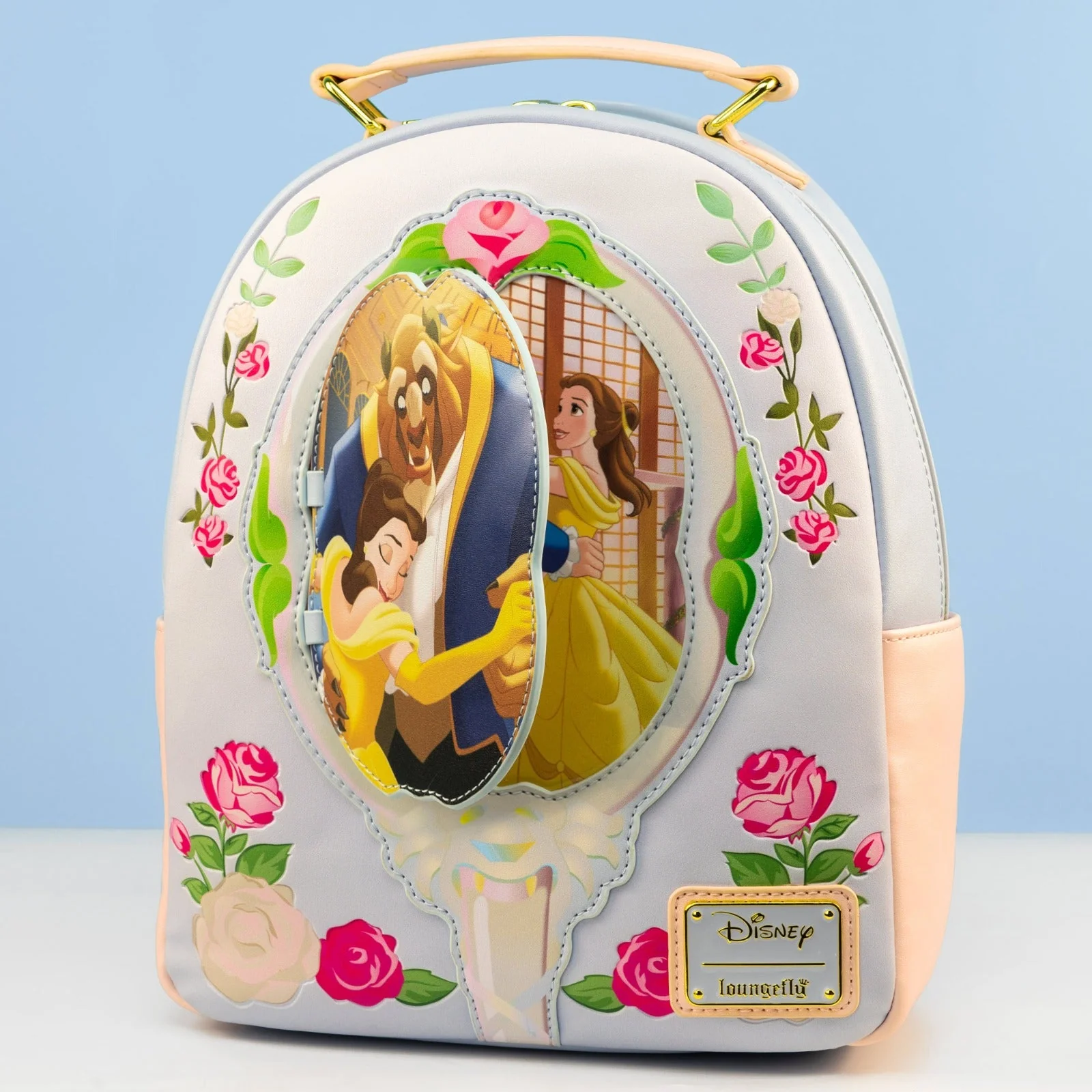 Loungefly x Disney Beauty and The Beast Floral Mirror Mini Backpack - Image 3