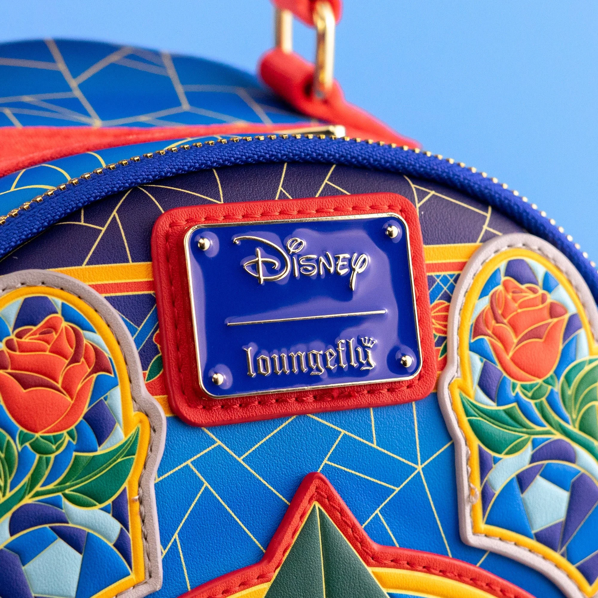 Loungefly x Disney Beauty and the Beast Stained Glass Roses Mini Backpack - Image 2