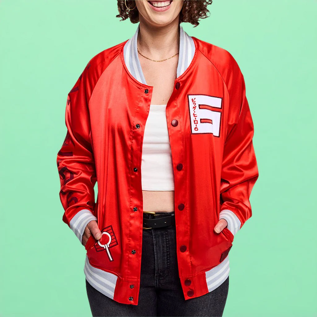 Loungefly x Disney Big Hero 6 10th Anniversary Satin Bomber Jacket