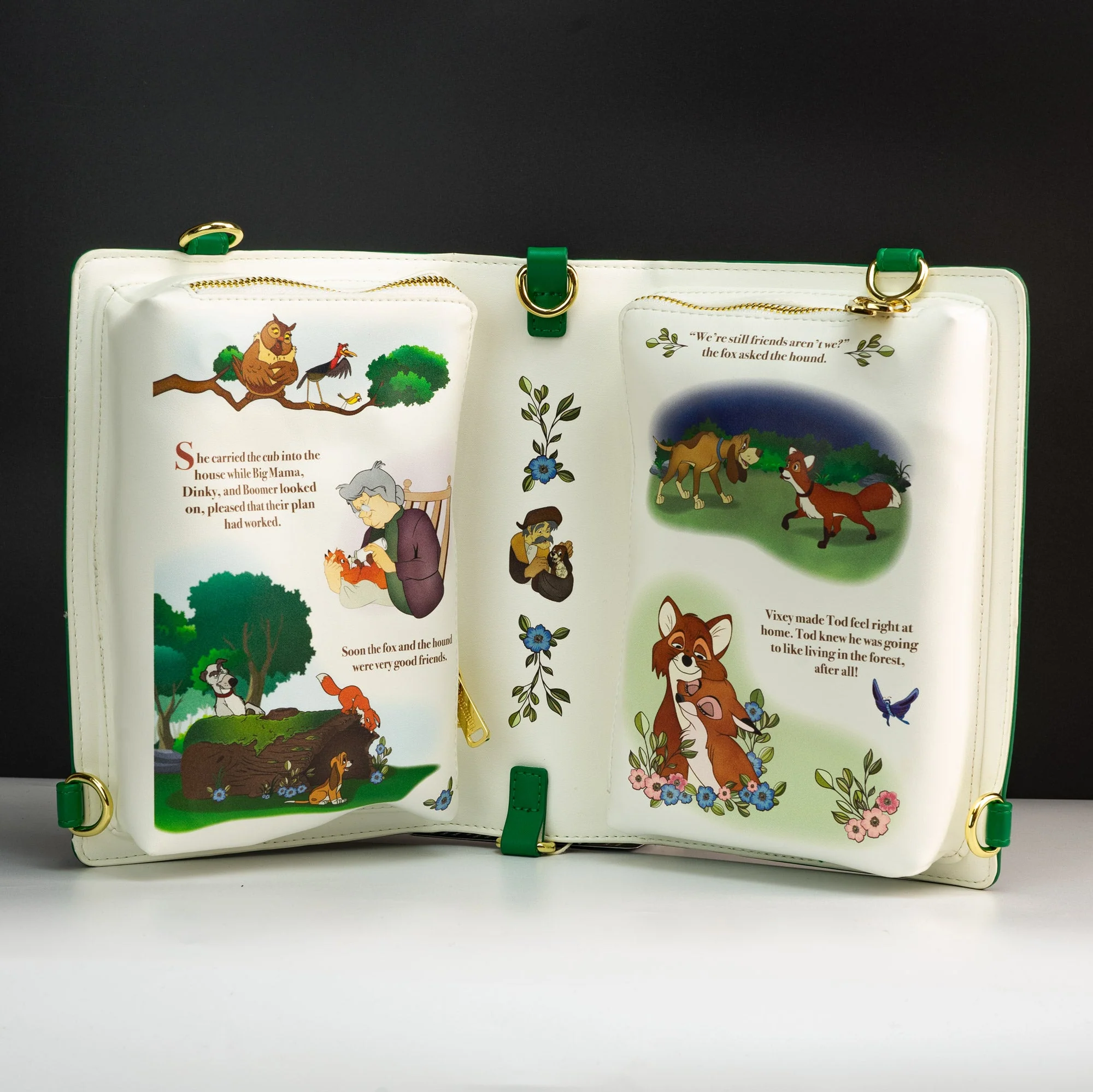 Loungefly x Disney Book Series The Fox and The Hound Convertible Crossbody Bag - Image 3