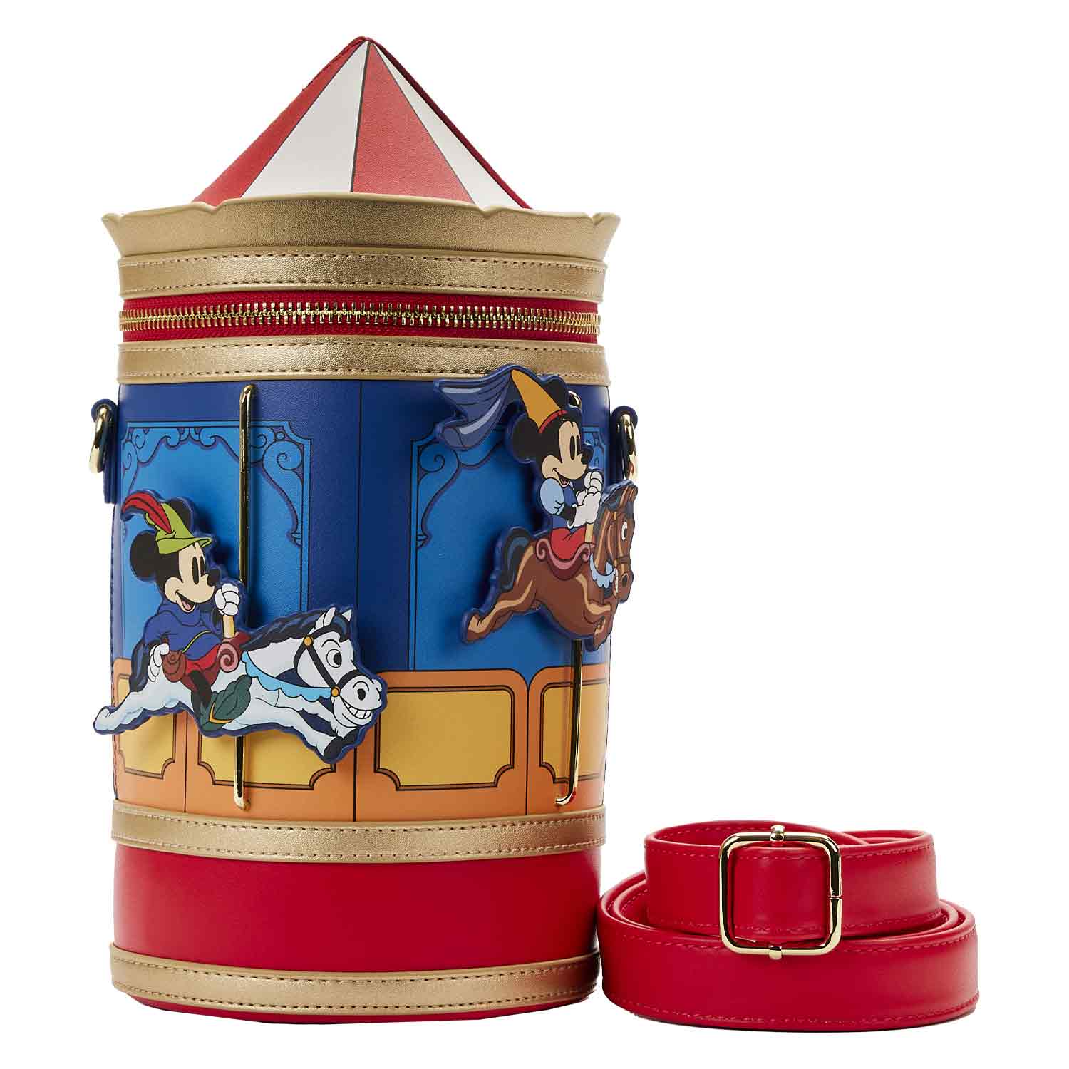 Loungefly x Disney Brave Little Tailor Mickey Minnie Carousel Crossbody Bag - Image 2