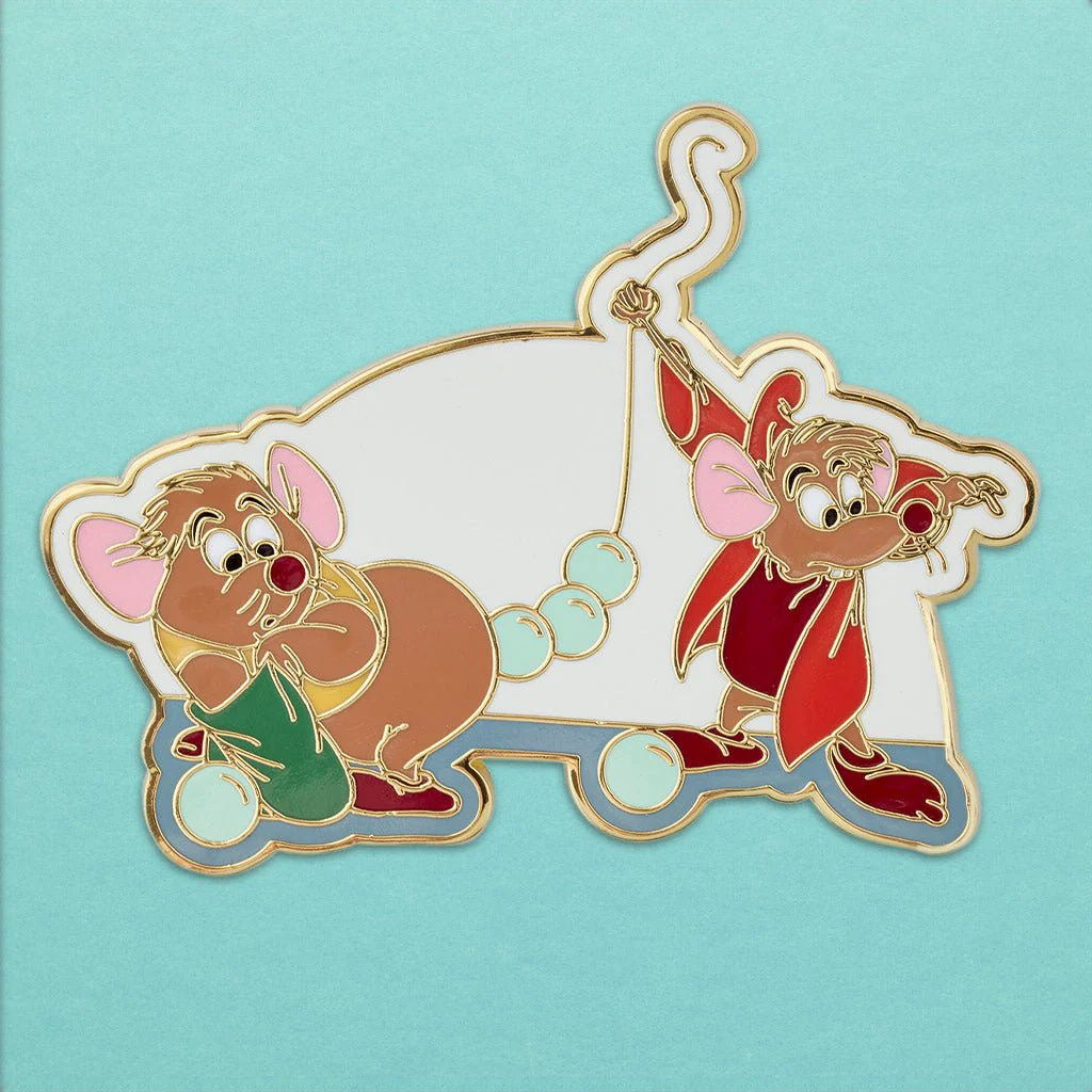 Loungefly x Disney Cinderella Gus & Jaq Enamel Pin
