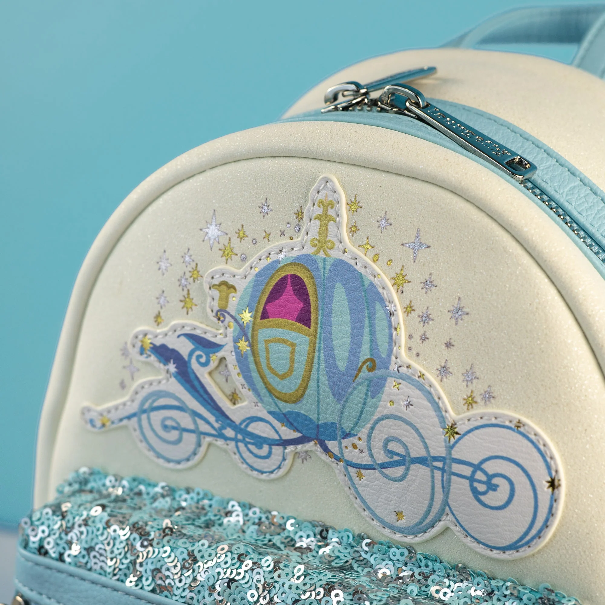 Loungefly x Disney Cinderella Carriage Sequin Mini Backpack - Image 4