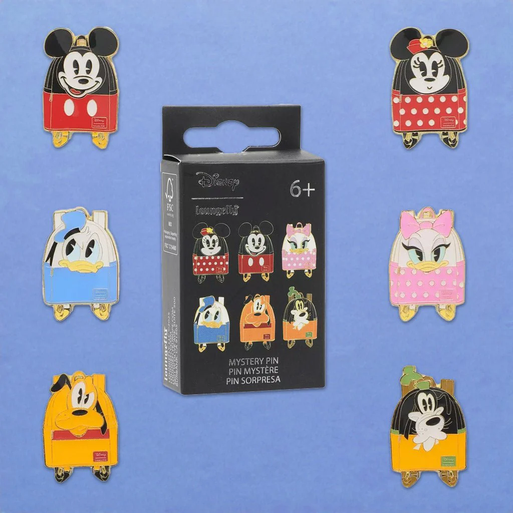 Loungefly x Disney Classic Characters as Mini Backpacks Blind Box Mystery Pin