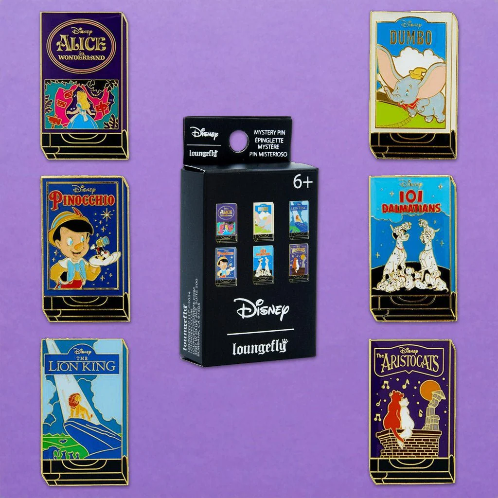 Loungefly x Disney Classic VHS Blind Box Mystery Pin