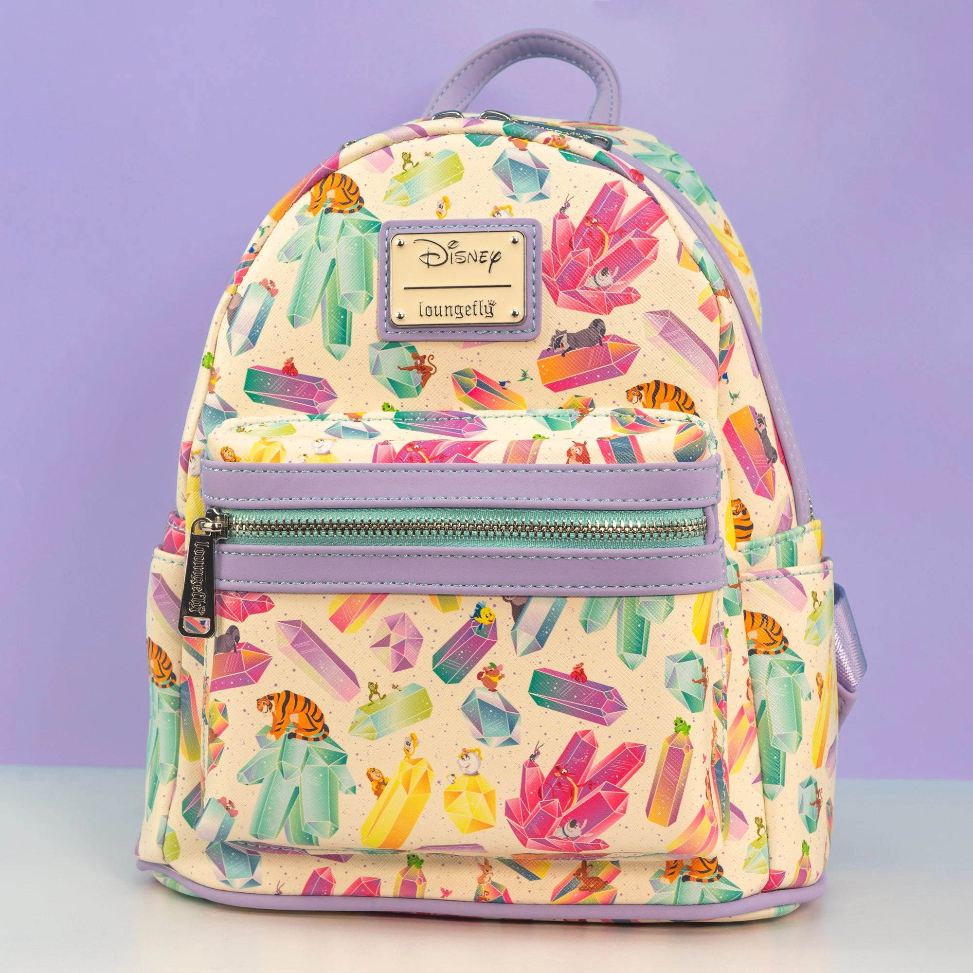 Loungefly x Disney Crystal Sidekicks All Over Print Mini Backpack