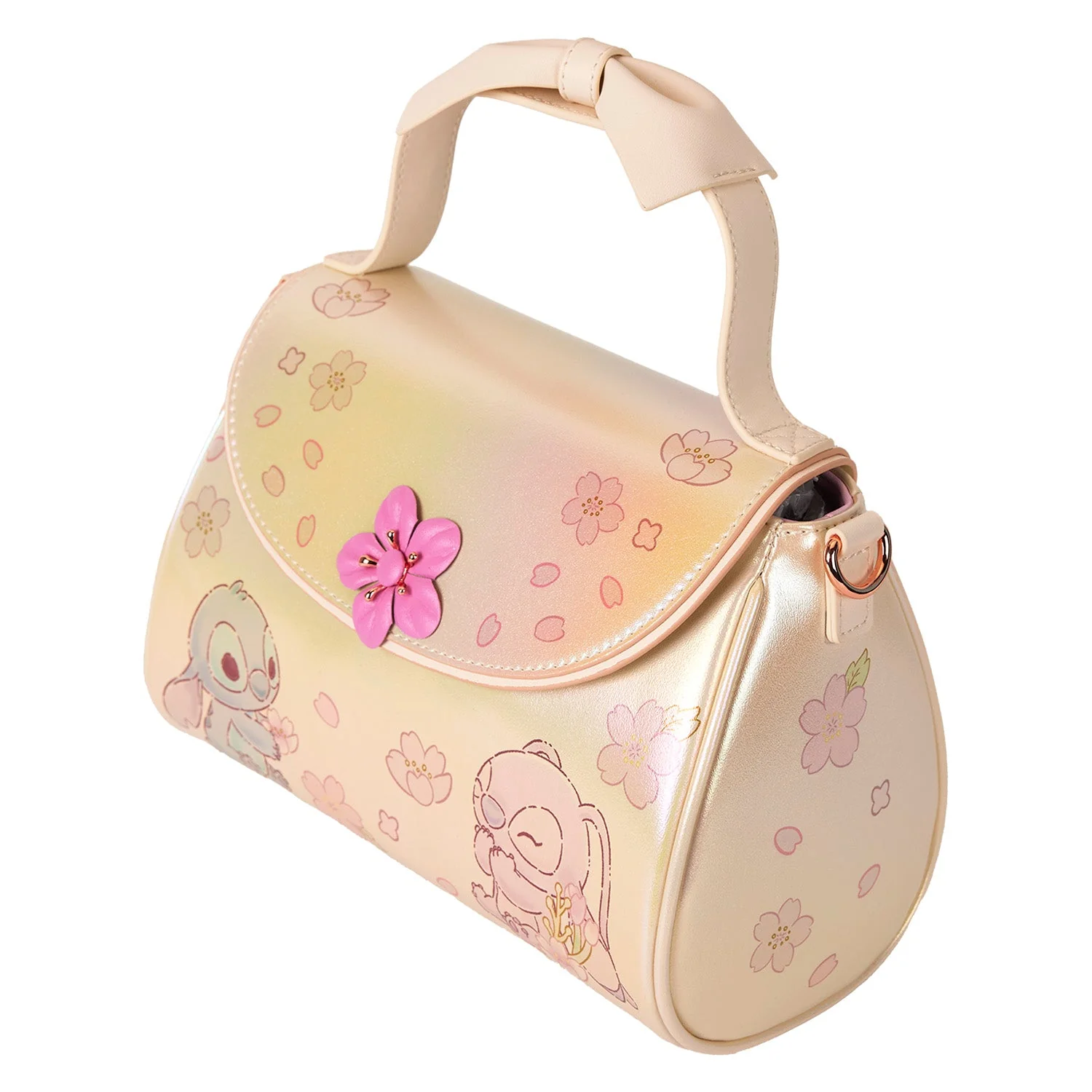 Loungefly x Disney Stitch Cherry Blossom Bow Handle Crossbody Bag - Image 3