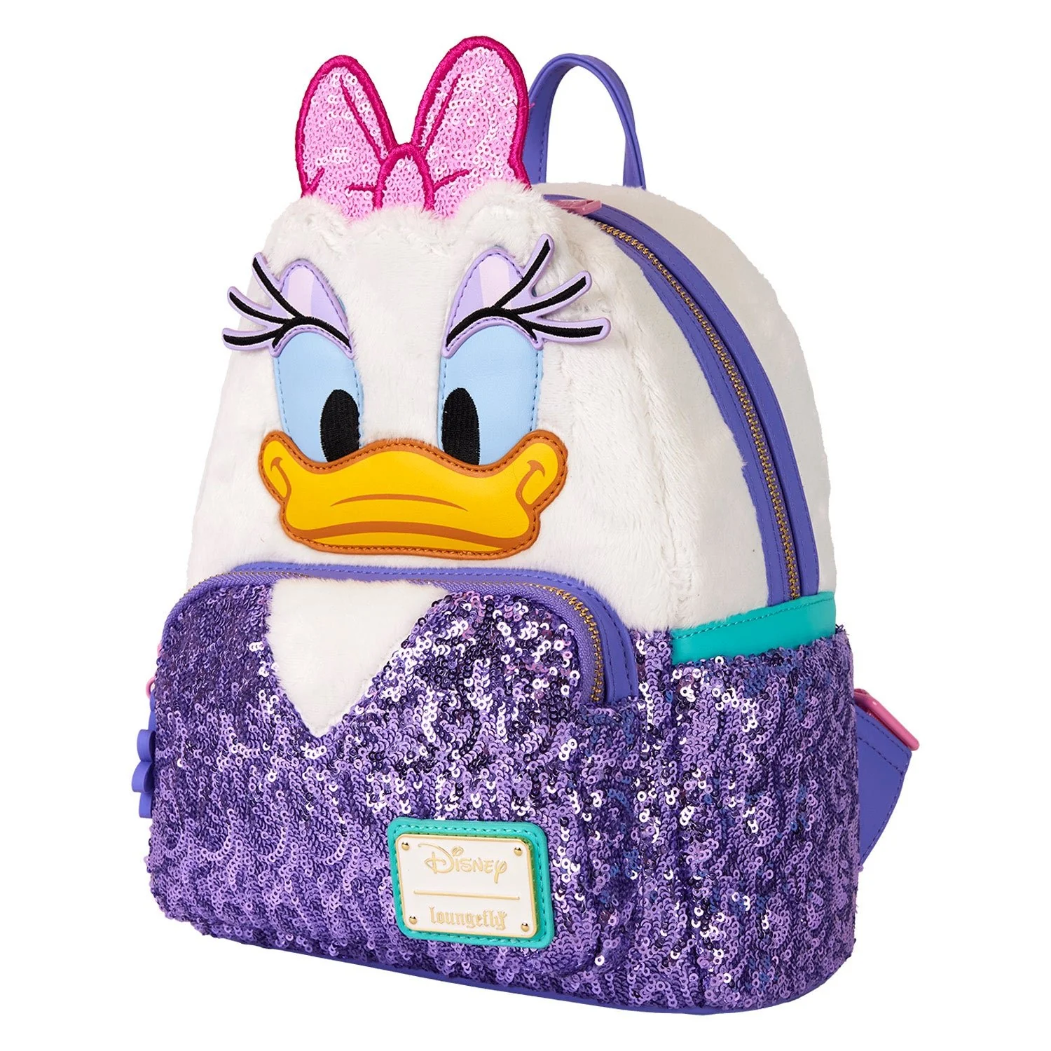 Loungefly x Disney Daisy Duck Plush Mini Backpack - Image 2