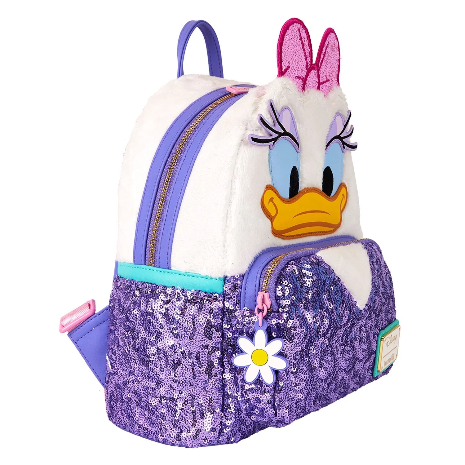 Loungefly x Disney Daisy Duck Plush Mini Backpack - Image 3