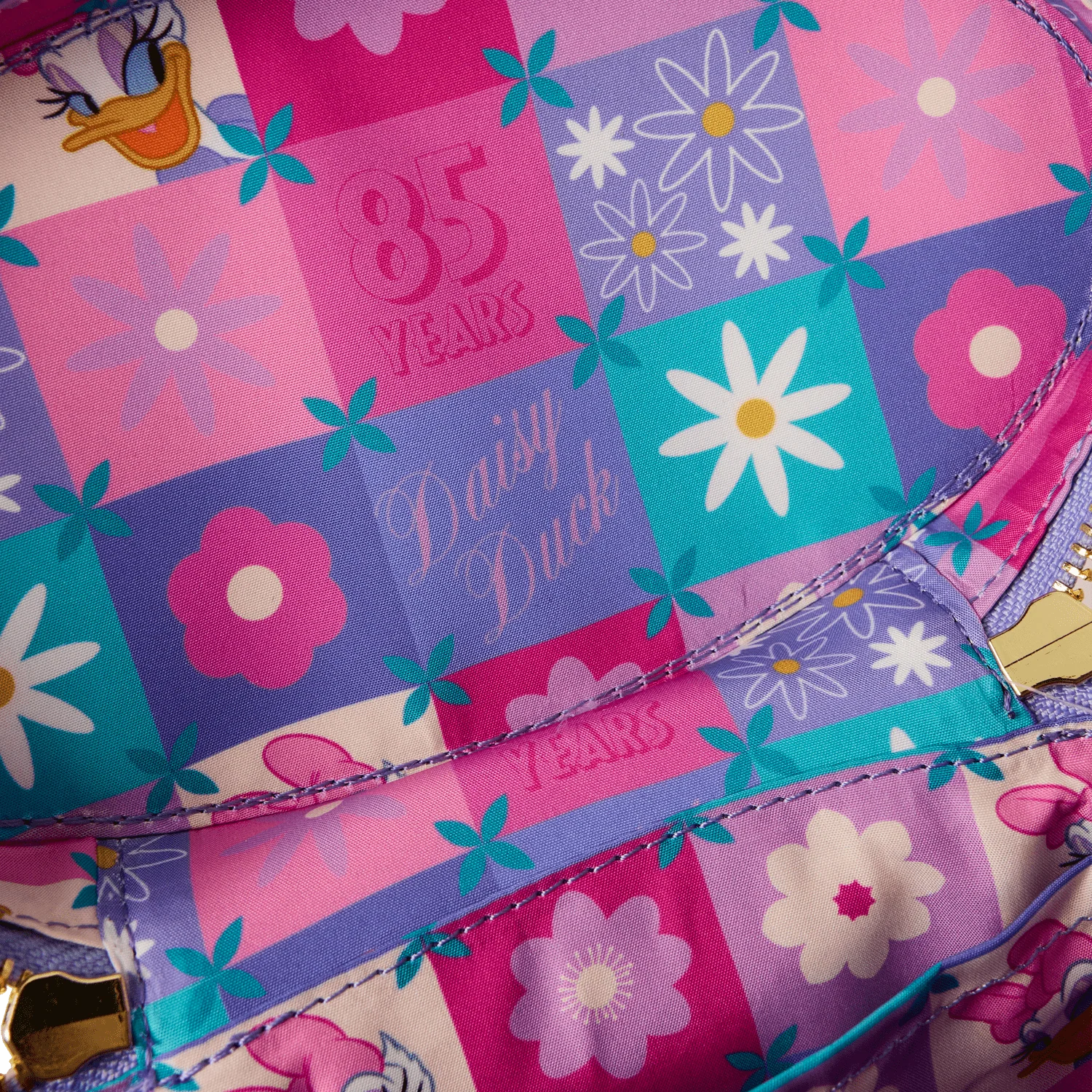 Loungefly x Disney Daisy Duck Quilted Crossbody Bag - Image 4