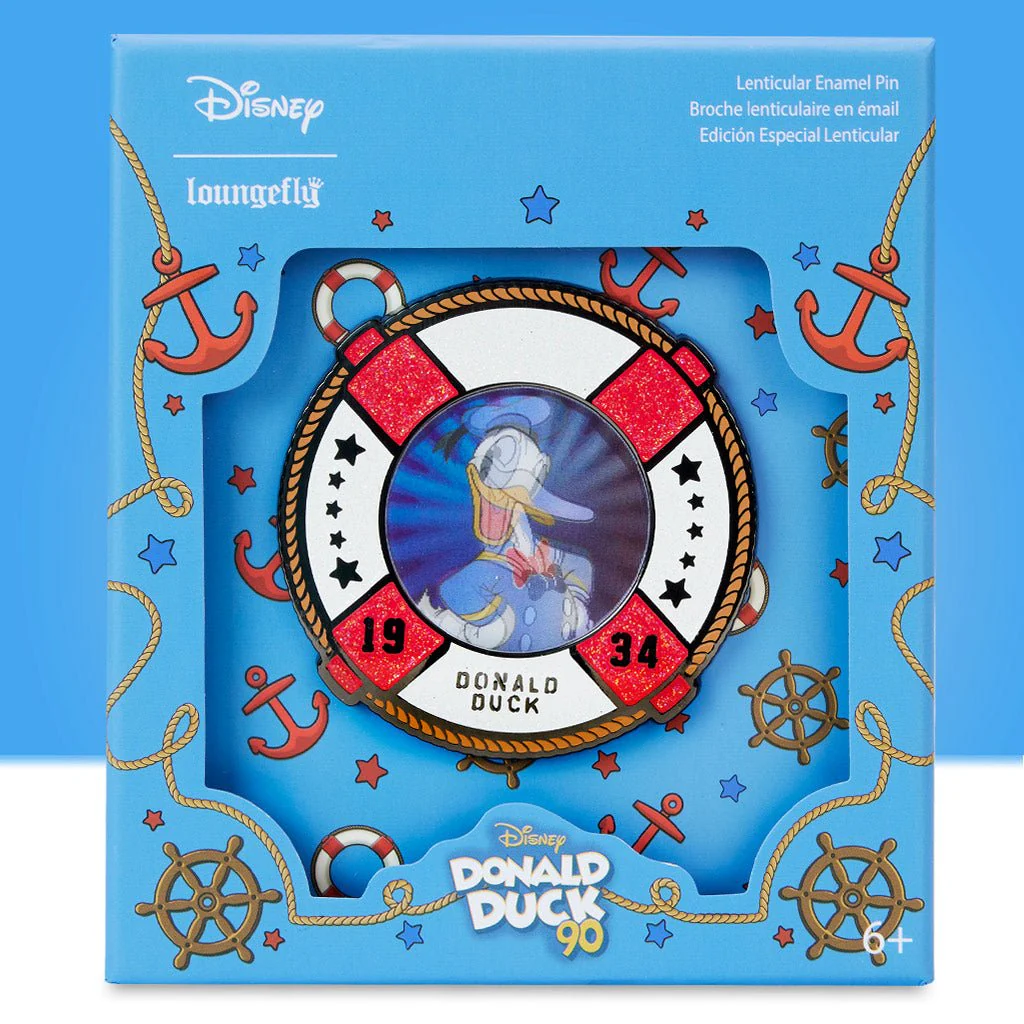 Loungefly x Disney Donald Duck 90th Anniversary 3" Collectors Pin