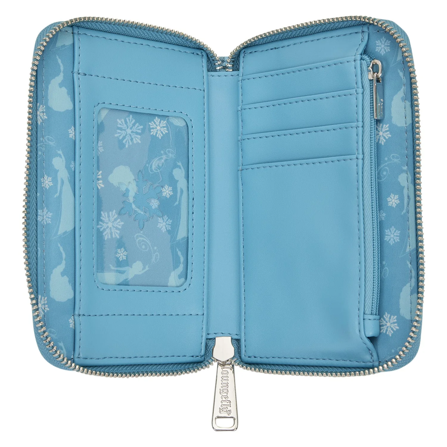 Loungefly x Disney Frozen Elsa Glitter Sequin Zip Around Wallet - Image 4