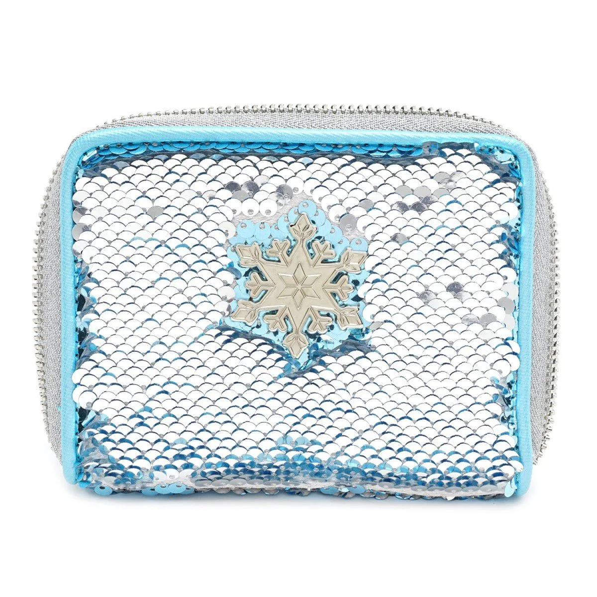 Loungefly X Disney Frozen Elsa Reversible Sequin Zip Around Purse - Image 2