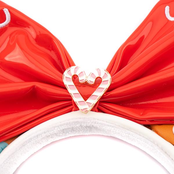 Loungefly x Disney Gingerbread All Over Print Patent Bow Heart Headband - Image 3