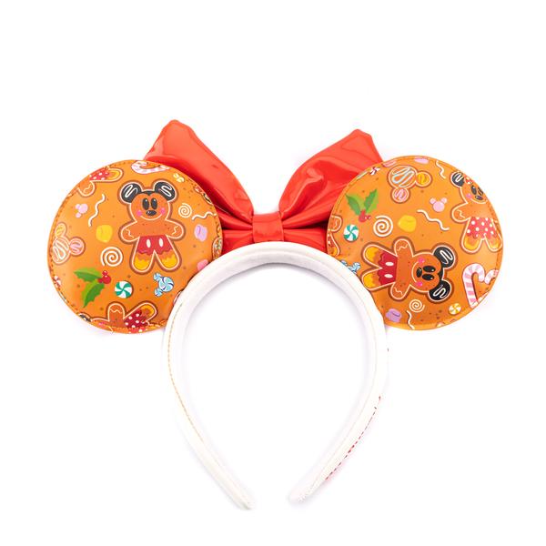 Loungefly x Disney Gingerbread All Over Print Patent Bow Heart Headband - Image 4