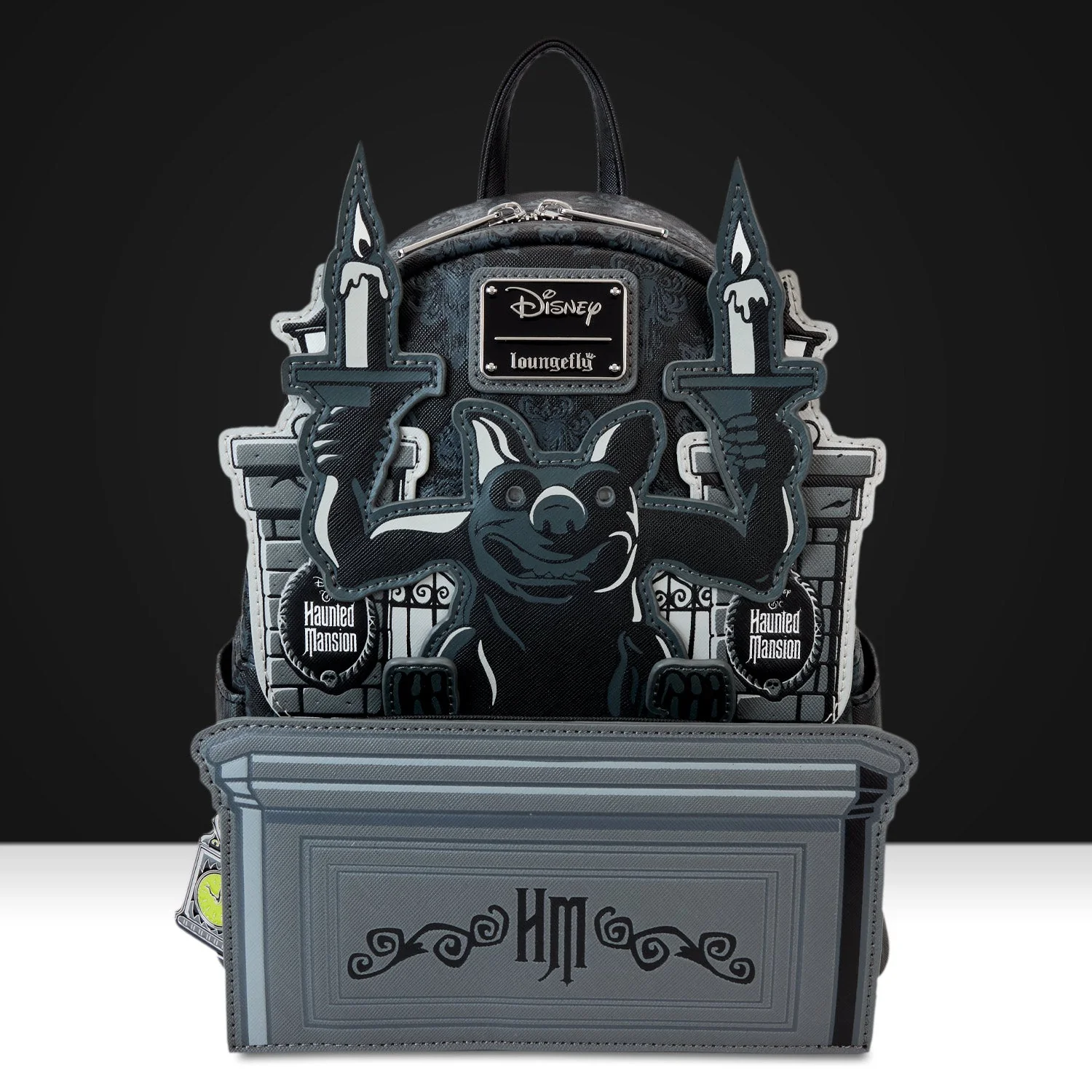 Loungefly x Disney Haunted Mansion Gargoyle Wallpaper Mini Backpack
