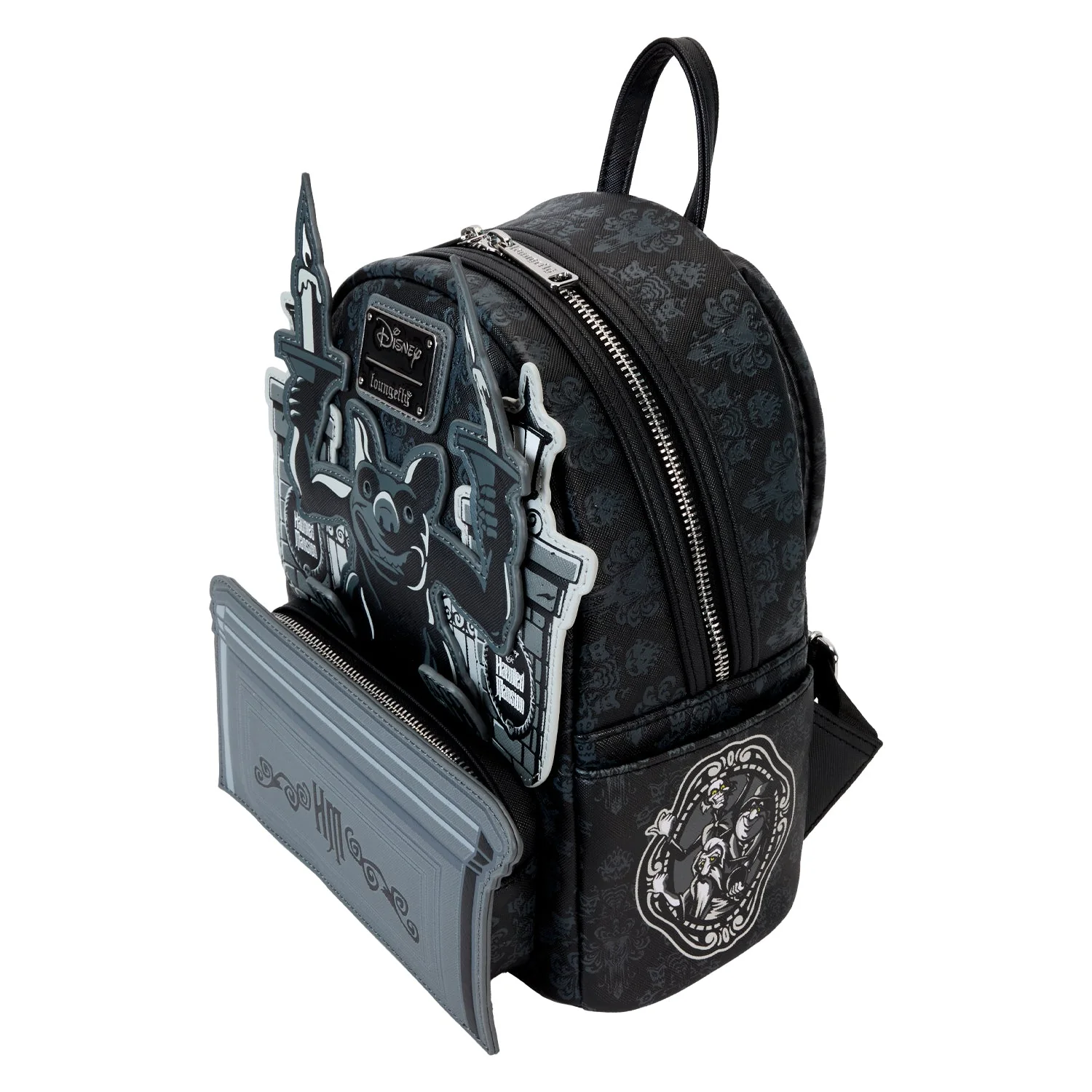 Loungefly x Disney Haunted Mansion Gargoyle Wallpaper Mini Backpack - Image 4