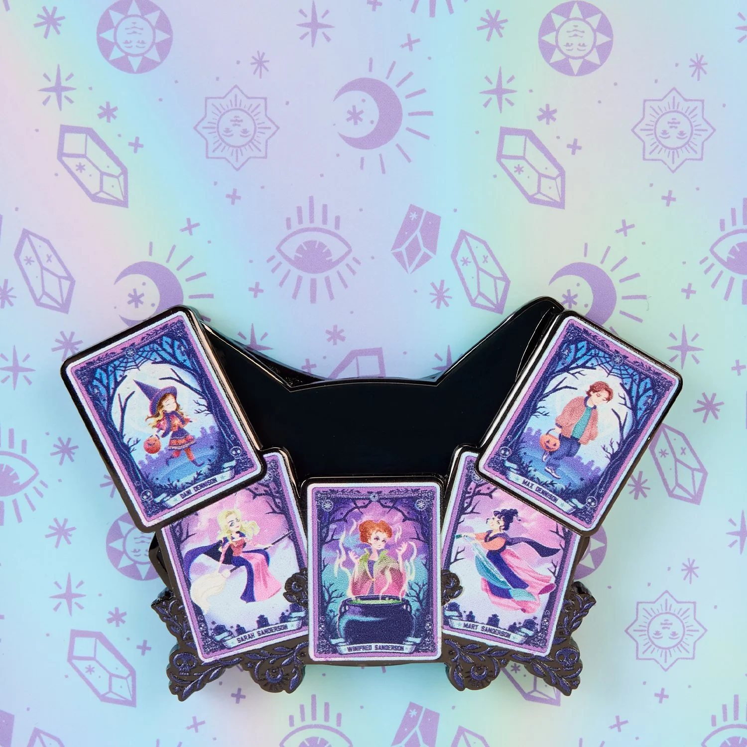 Loungefly x Disney Hocus Pocus Tarot Binx Glow In The Dark Sliding 3" Collector Box Pin - Image 4