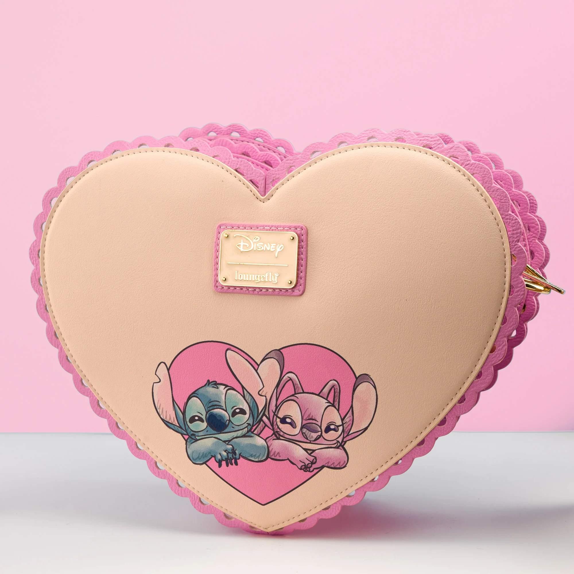 Loungefly x Disney Lilo and Stitch Heart Shaped Chocolate Box Crossbody Bag - Image 3