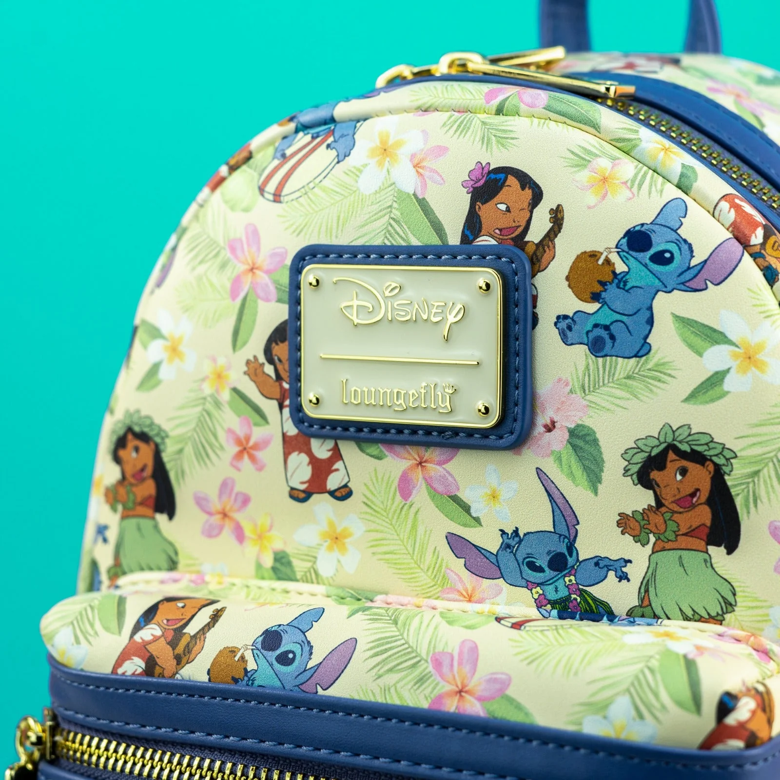 Loungefly x Disney Lilo and Stitch Hula Poses Print Mini Backpack - Image 3