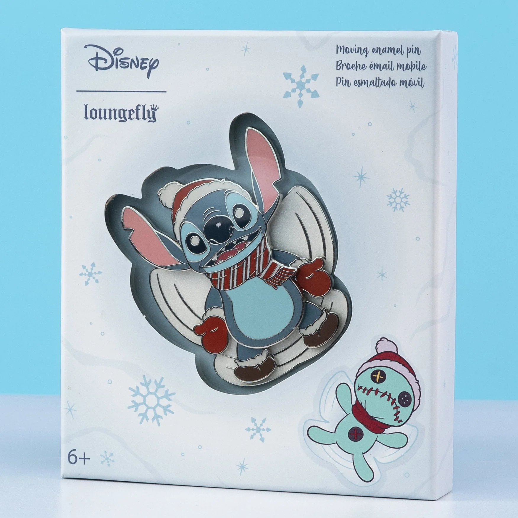 Loungefly x Disney Lilo and Stitch Snow Angel 3 Inch Sliding Pin - Image 2
