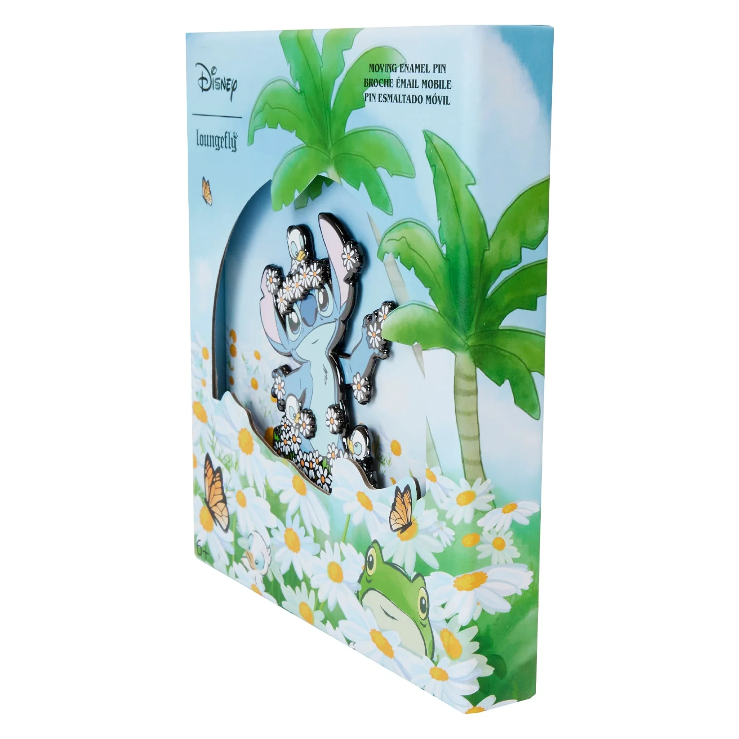 Loungefly x Disney Lilo and Stitch Springtime Stitch 3 Inch Sliding Pin - Image 3