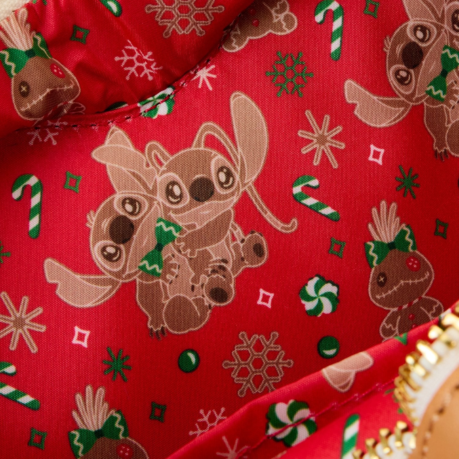 Loungefly x Disney Lilo & Stitch Angel And Stitch Gingerbread Heart Crossbody Bag - Image 5