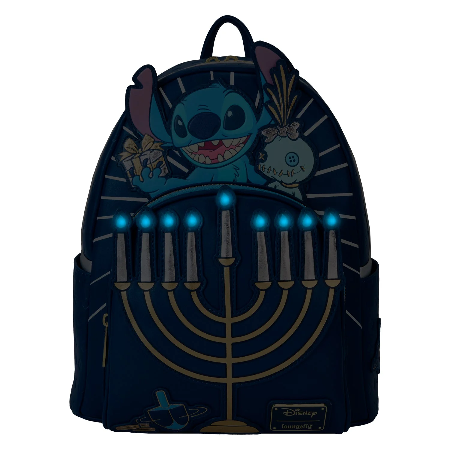 Loungefly x Disney Lilo & Stitch Light Up Menorah Stitch Mini Backpack - Image 2