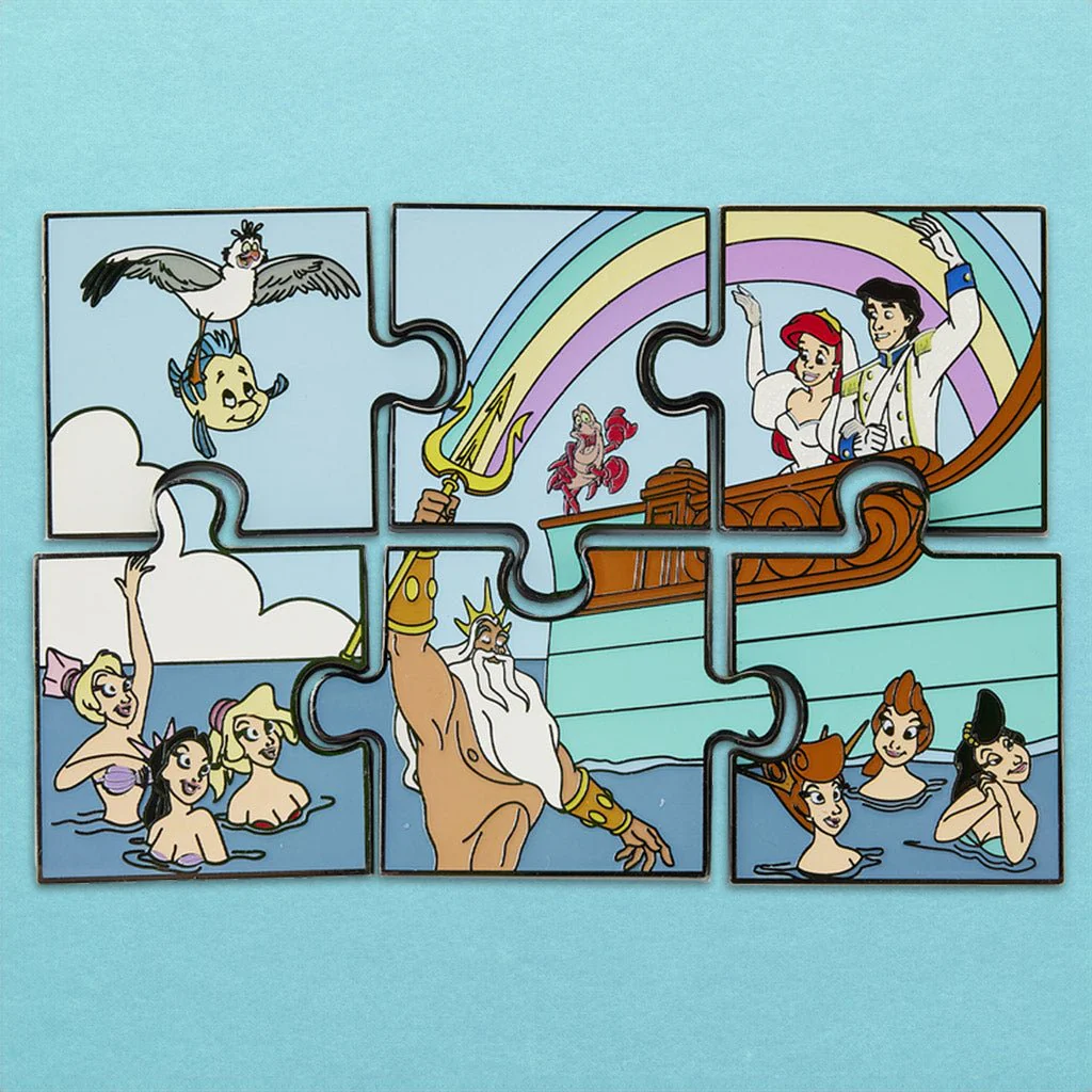Loungefly x Disney Little Mermaid Tritons Gift Puzzle Blind Box Mystery Pin - Image 2